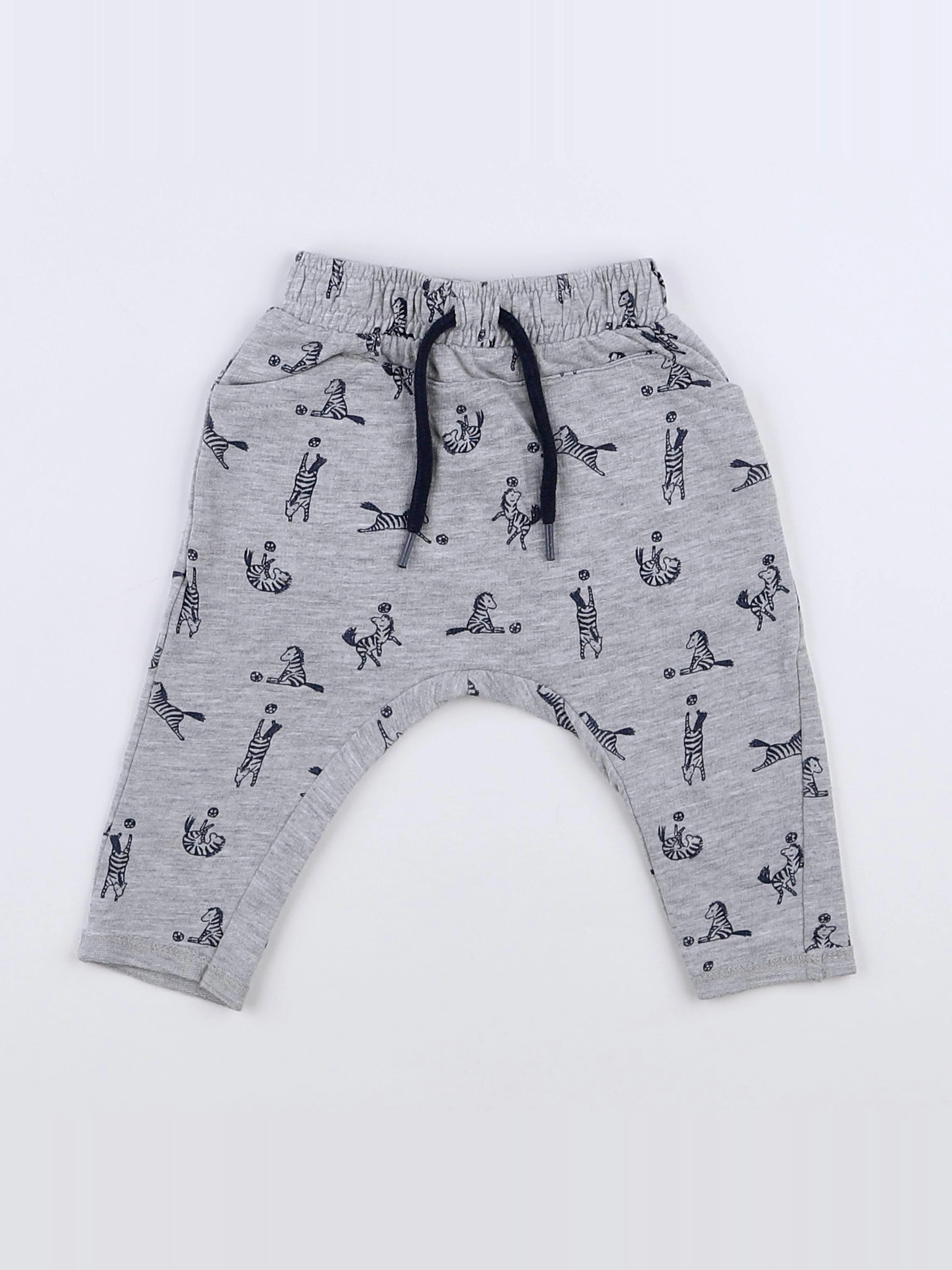 Vertbaudet - sarouel gris - 3 mois