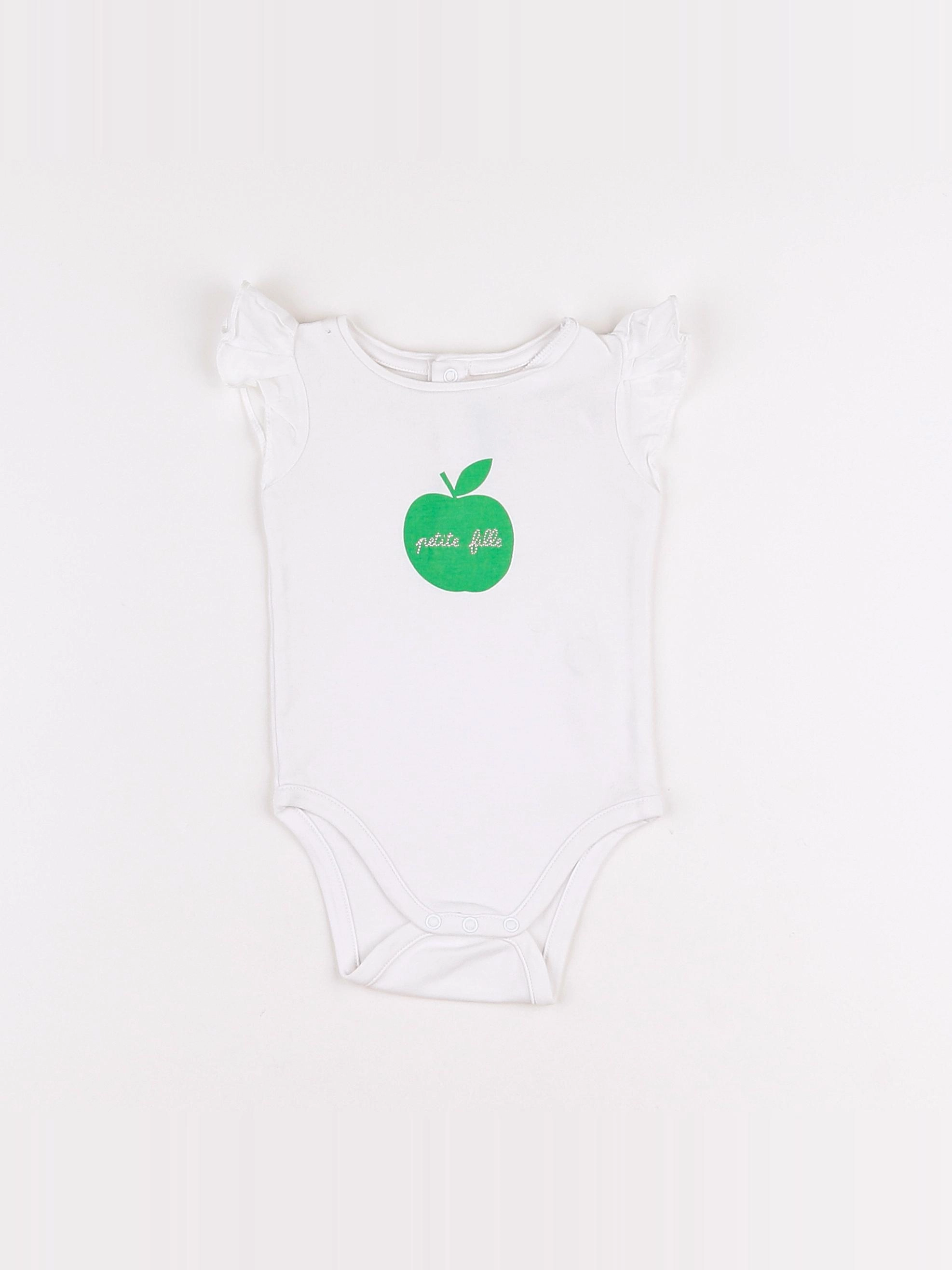 Jacadi - body vetement blanc, vert - 3 mois