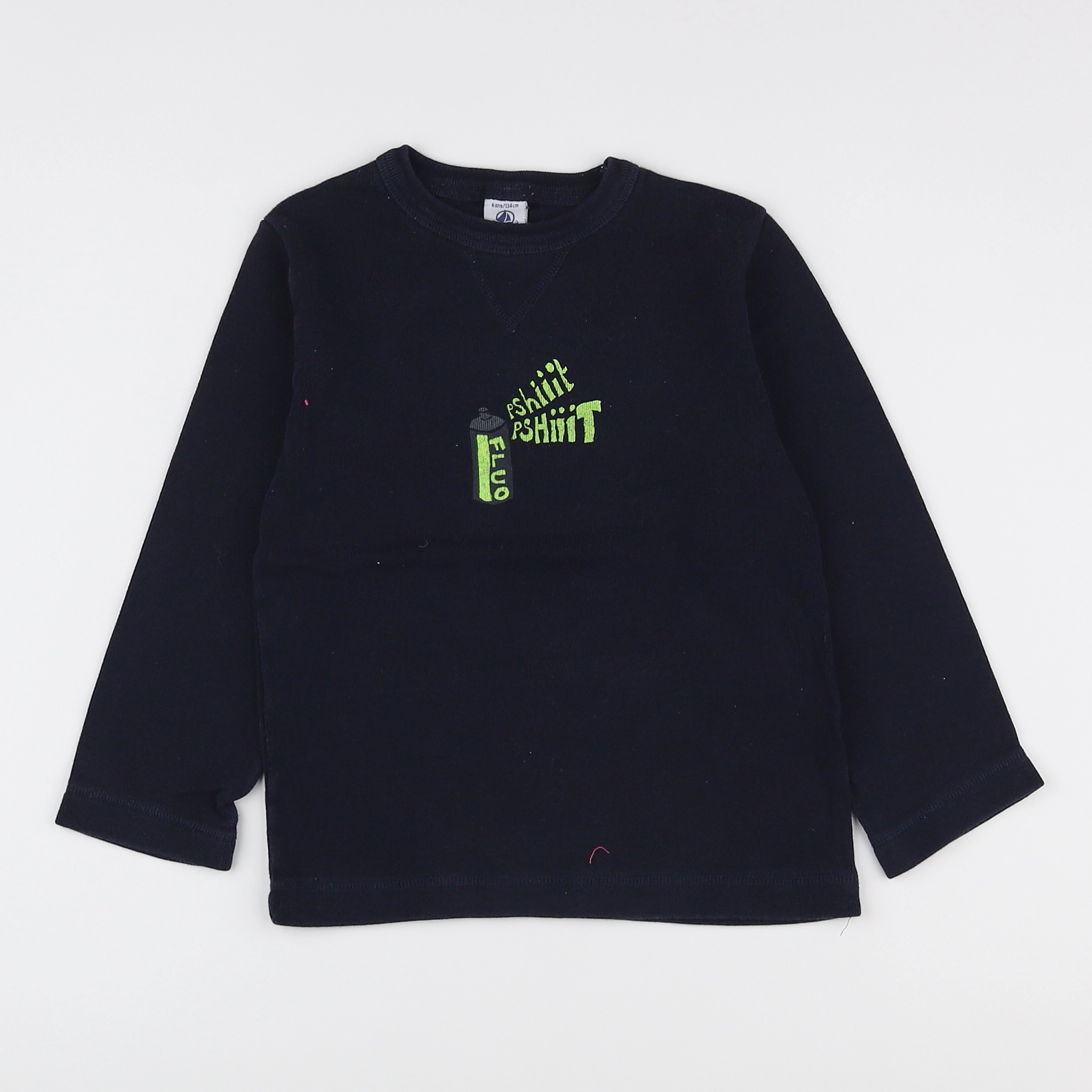 Petit Bateau - tee-shirt bleu - 6 ans