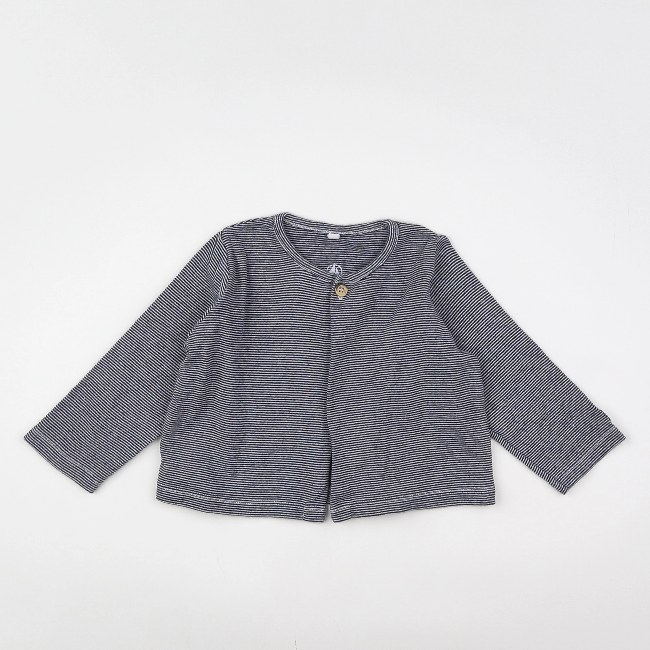 Petit Bateau - tee-shirt bleu - 12 mois
