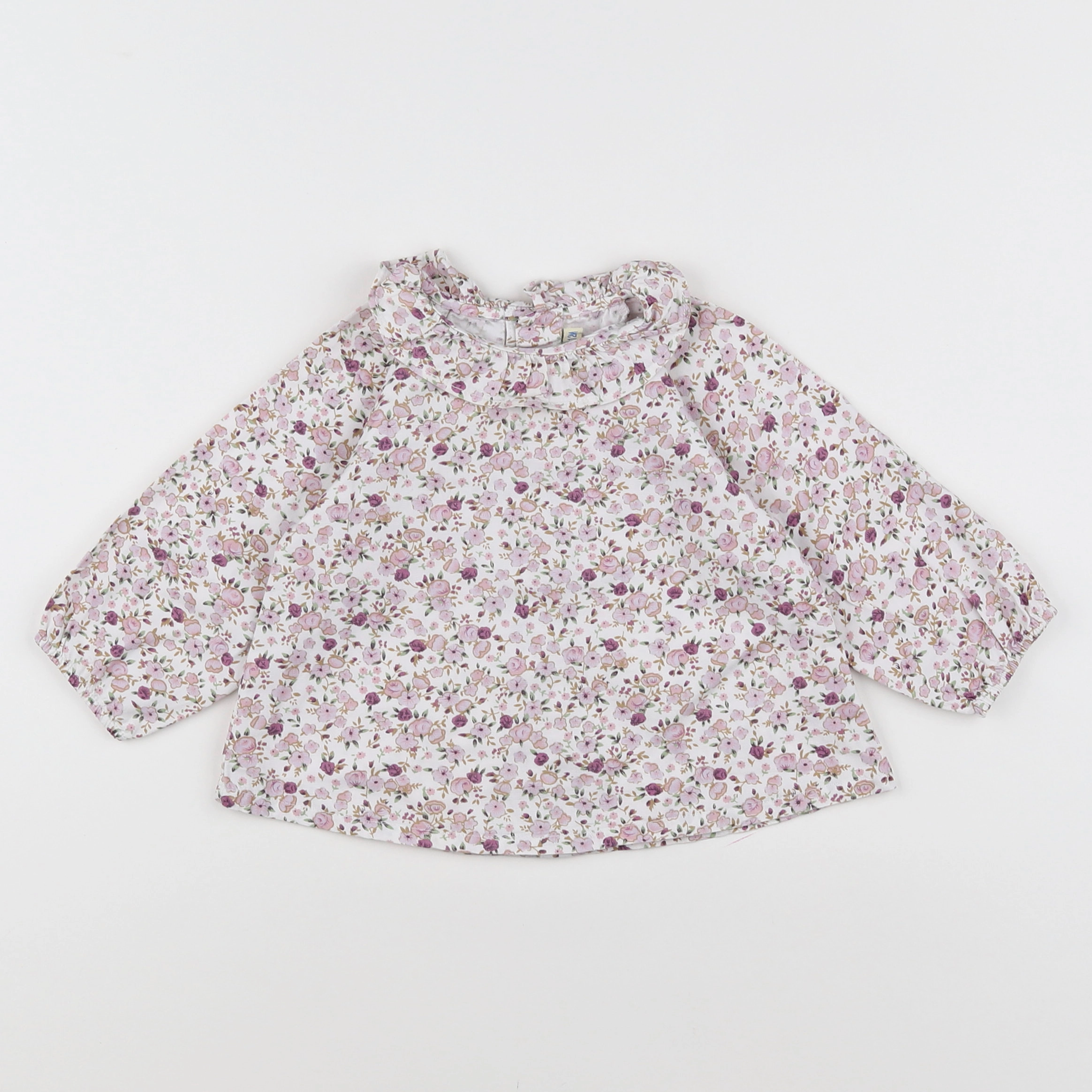 Boutchou - blouse rose, violet - 12 mois
