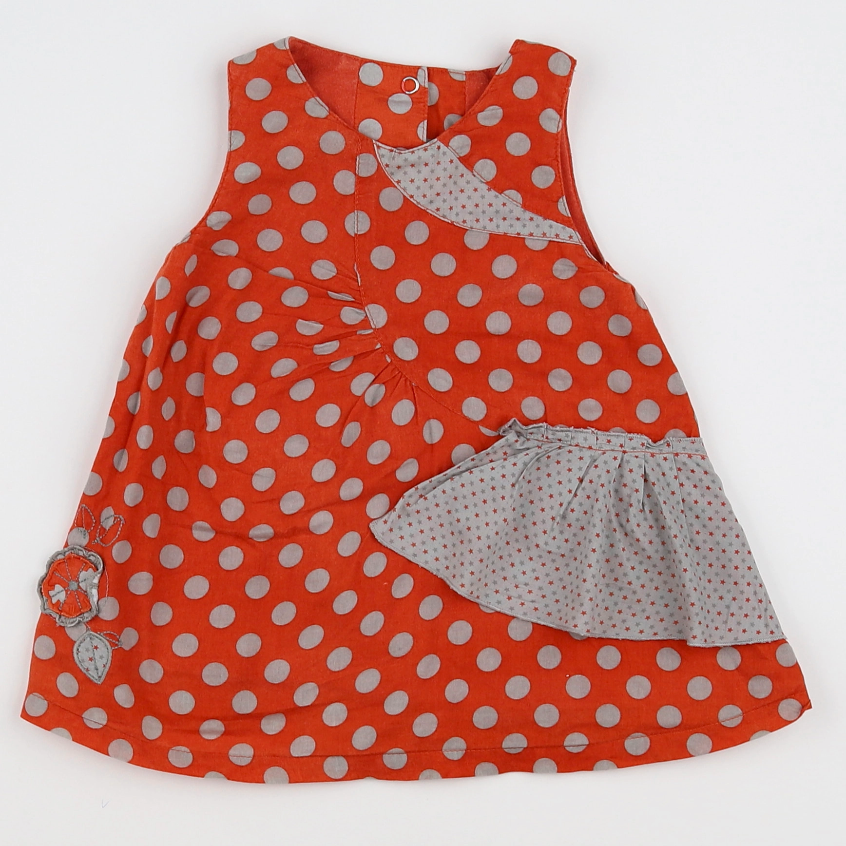 Terre de marins - robe gris, orange - 9 mois