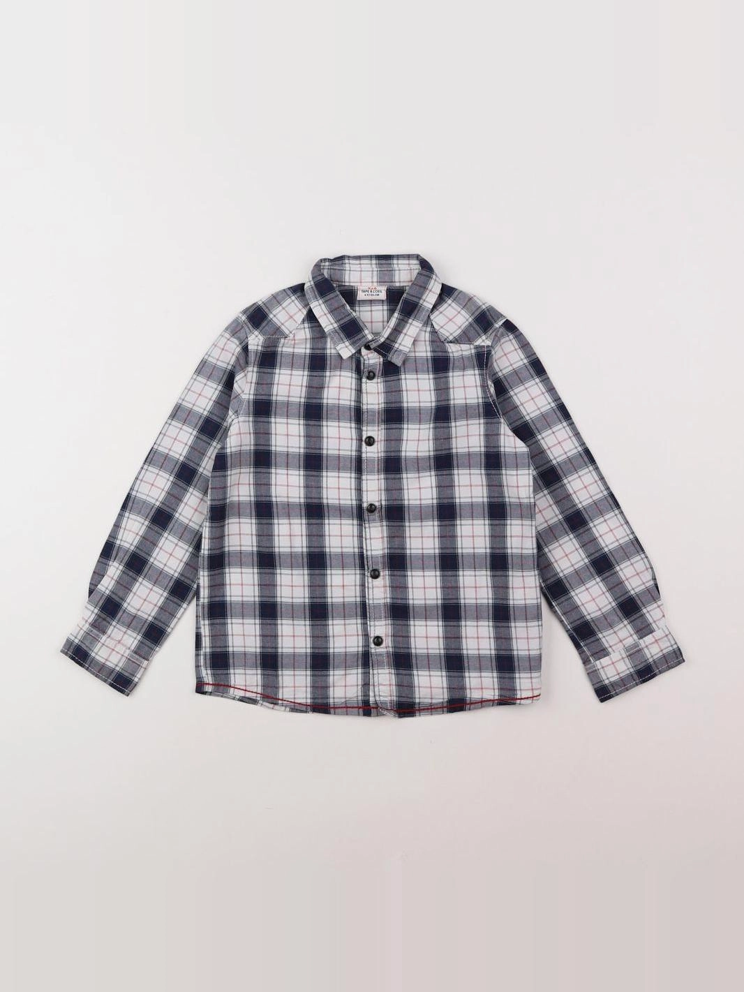 Tape à l'oeil - chemise bleu, blanc - 4 ans