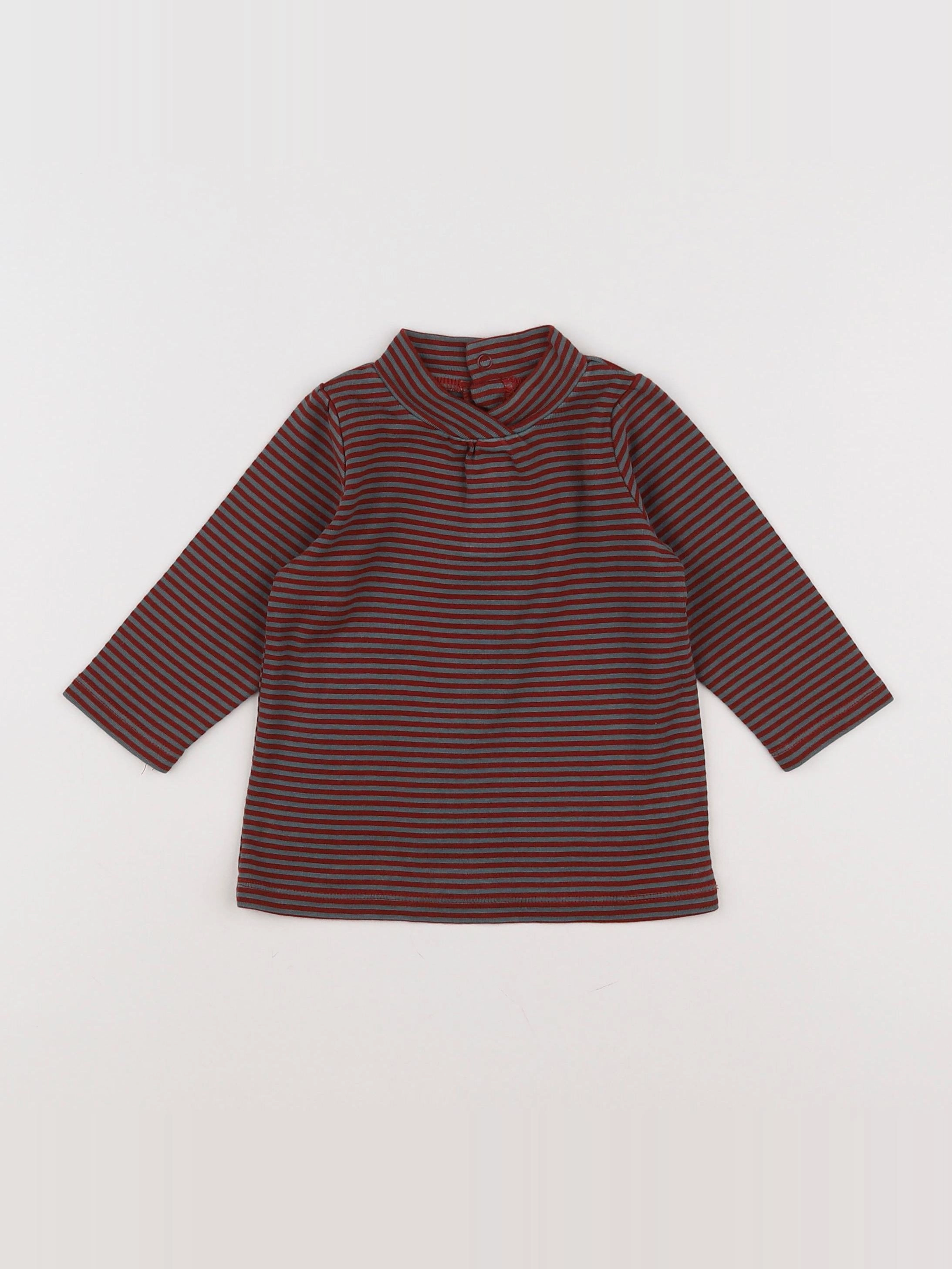 Natalys - sous-pull bleu, rouge - 12 mois