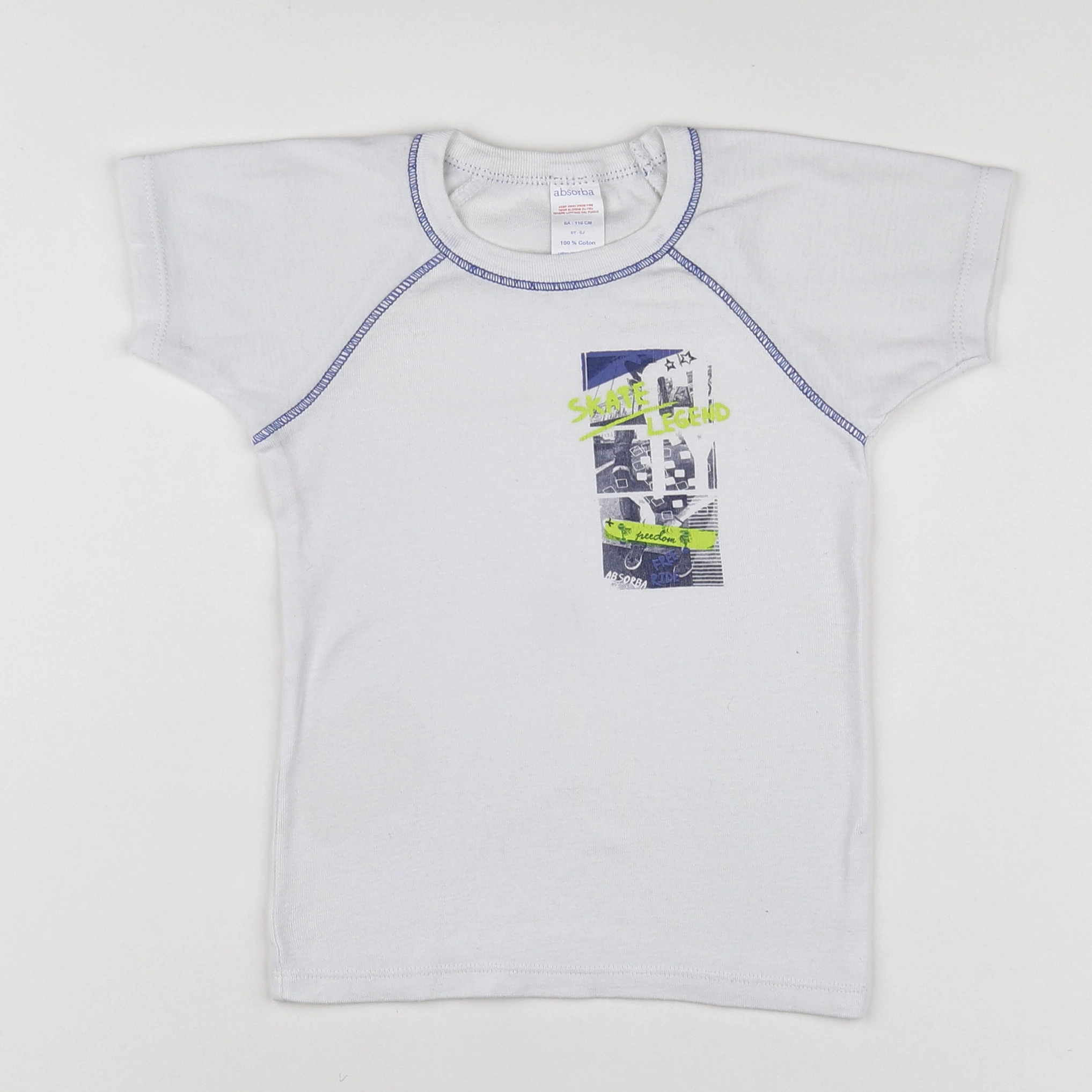 Absorba - maillot de corps blanc - 6 ans