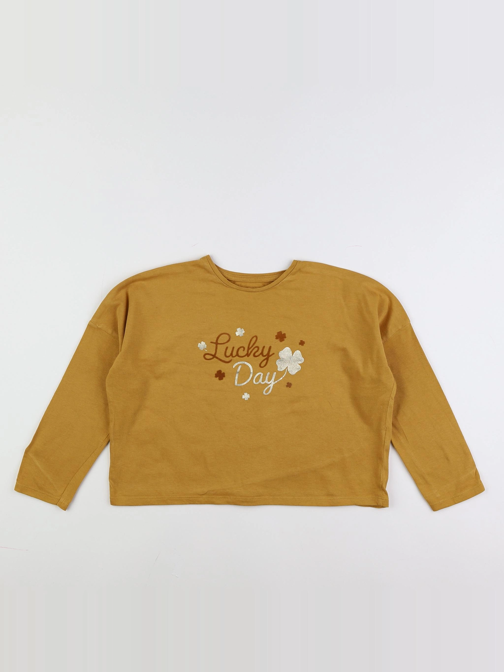 Vertbaudet - tee-shirt jaune, or - 6 ans