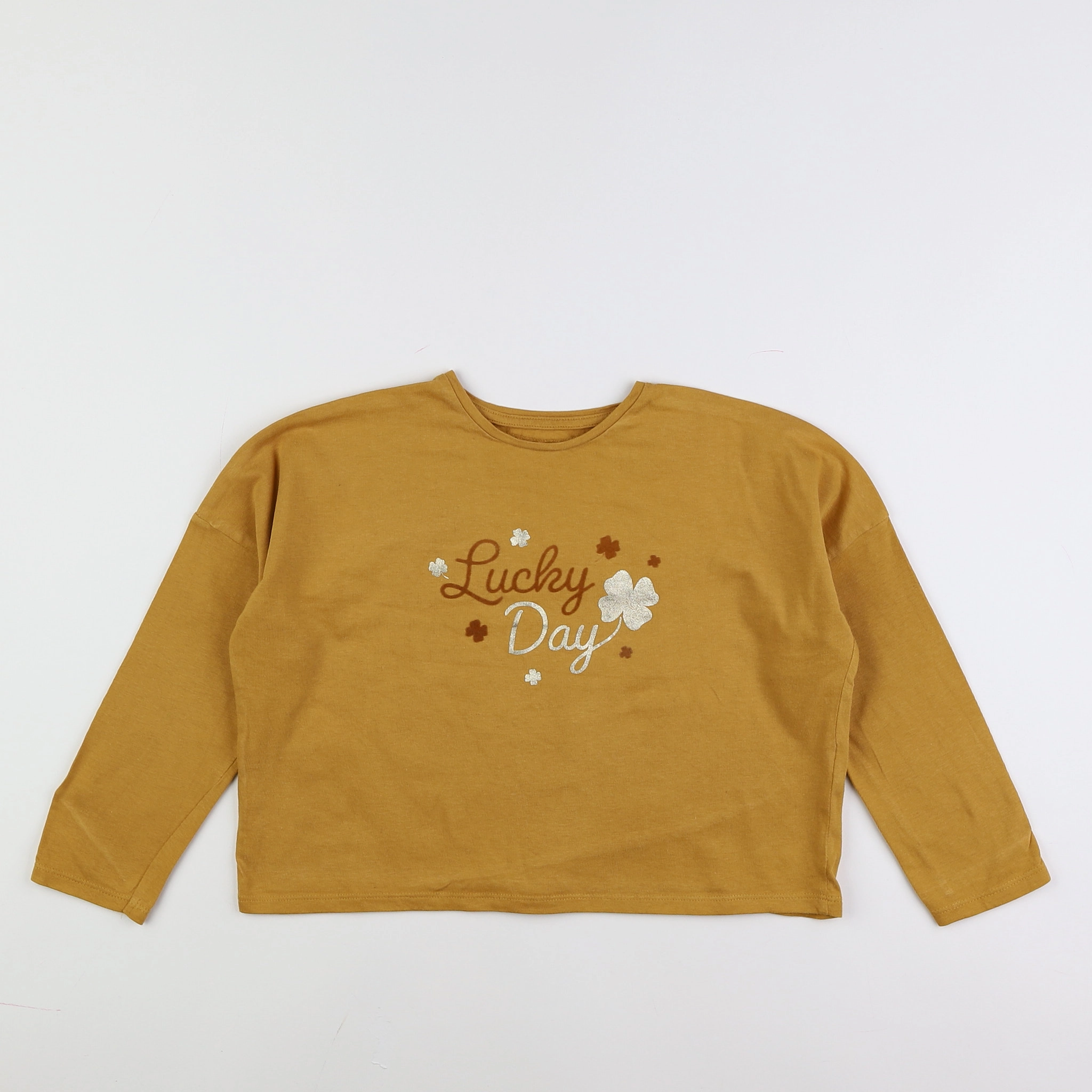 Vertbaudet - tee-shirt jaune, or - 6 ans