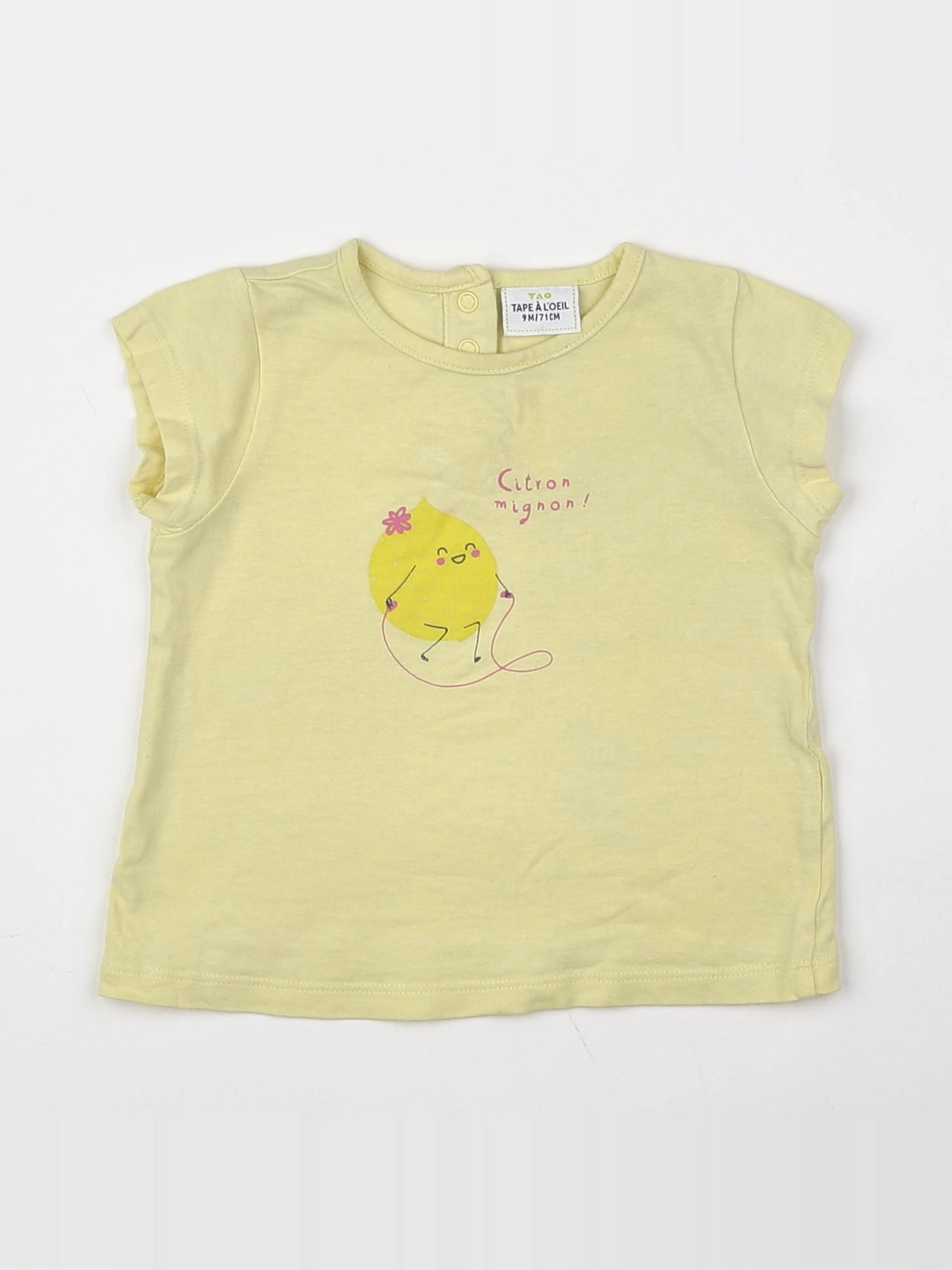 Tape à l'oeil - tee-shirt jaune - 9 mois