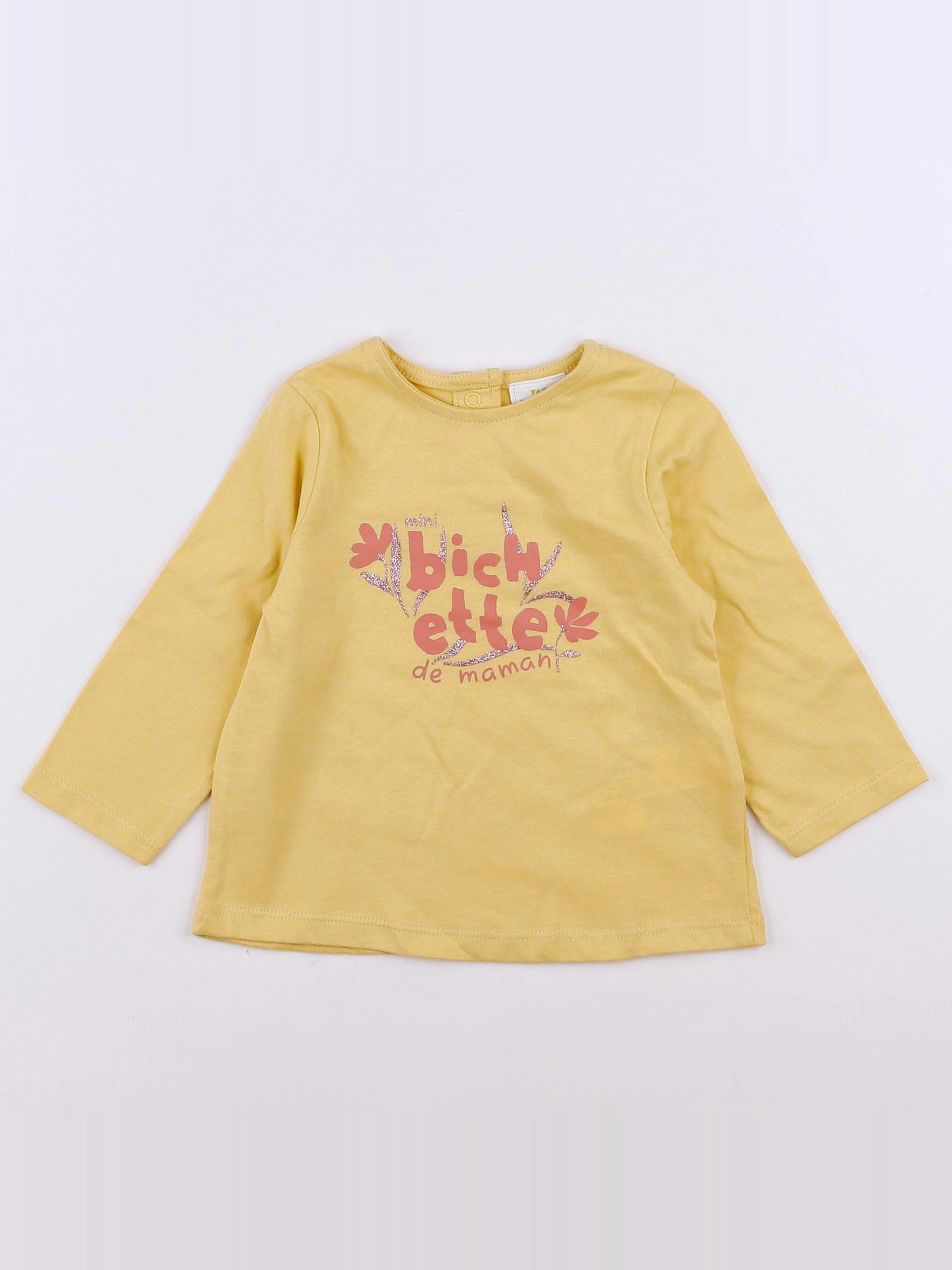 Tape à l'oeil - tee-shirt jaune - 9 mois