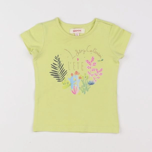 Catimini - tee-shirt jaune - 9 mois
