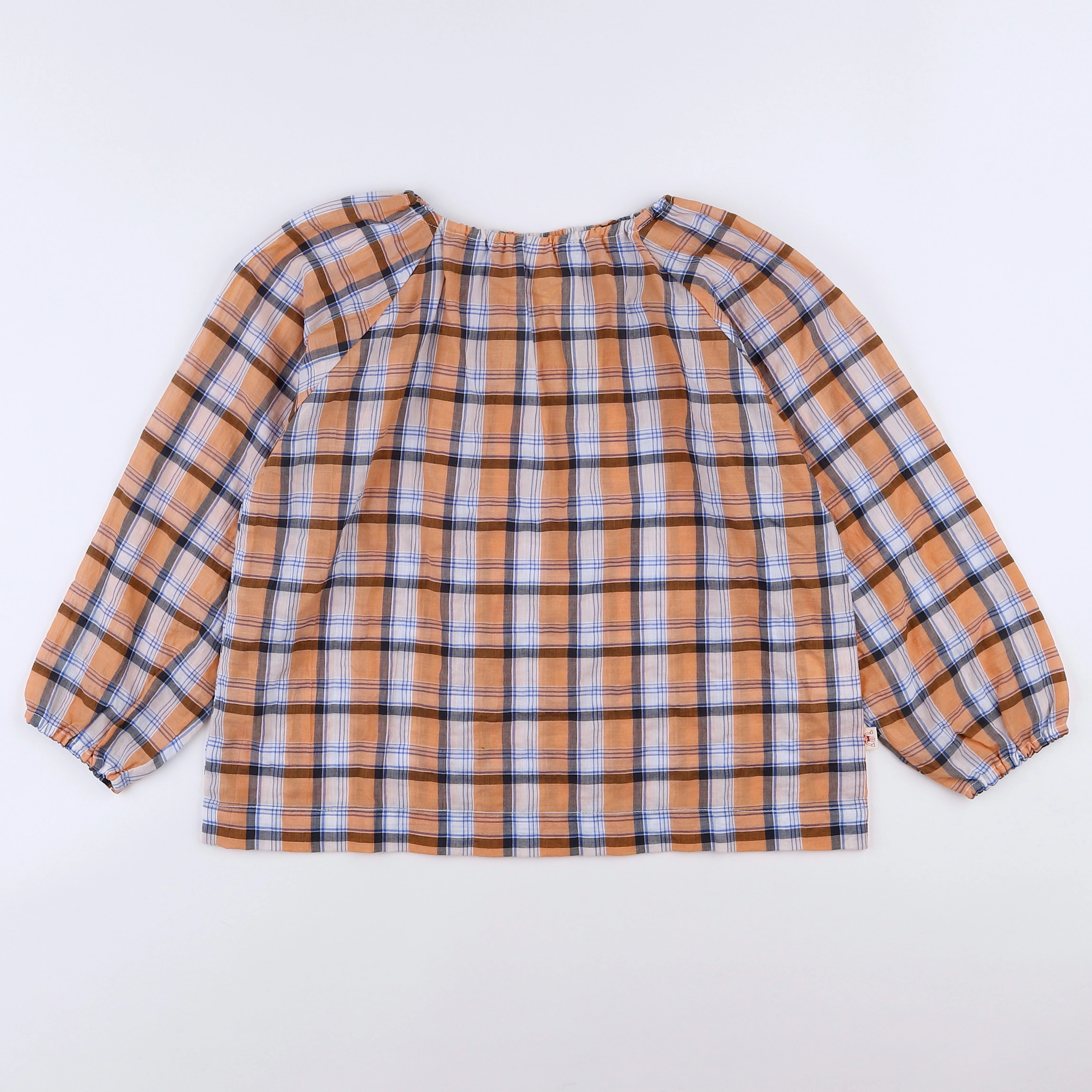 Les Marsiens - blouse orange, bleu (neuf) - 8 ans