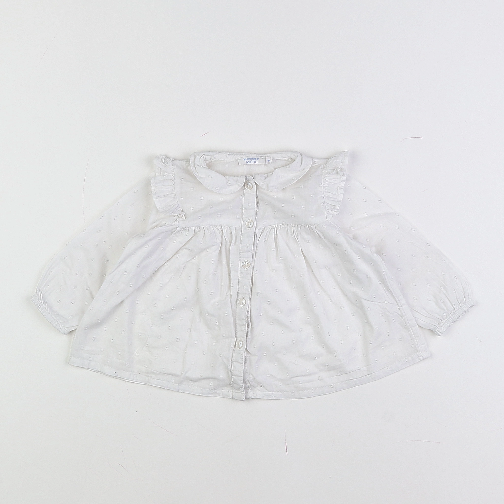 Boutchou - blouse blanc - 9 mois