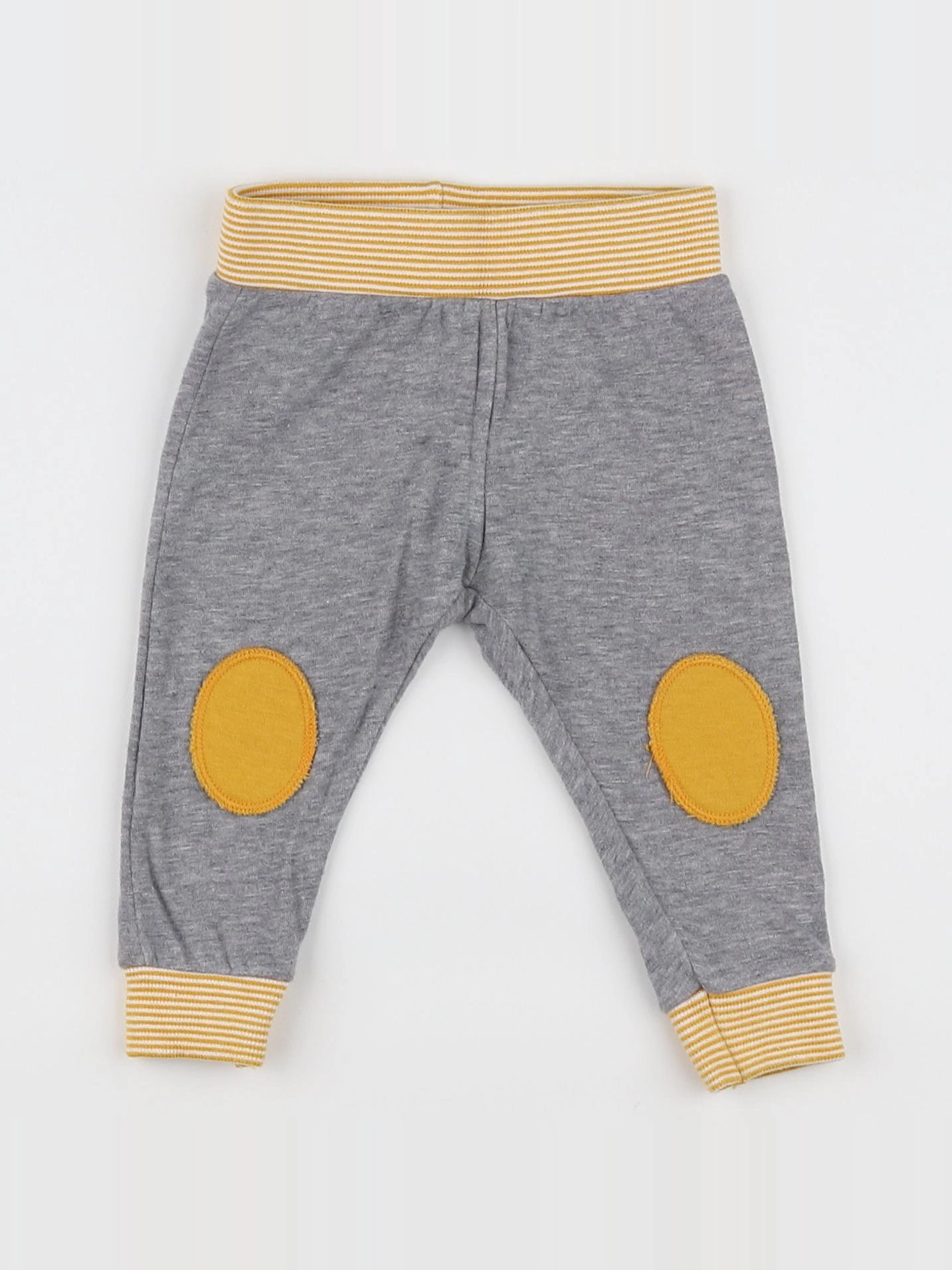 Petit Bateau - pantalon gris, jaune - 6 mois
