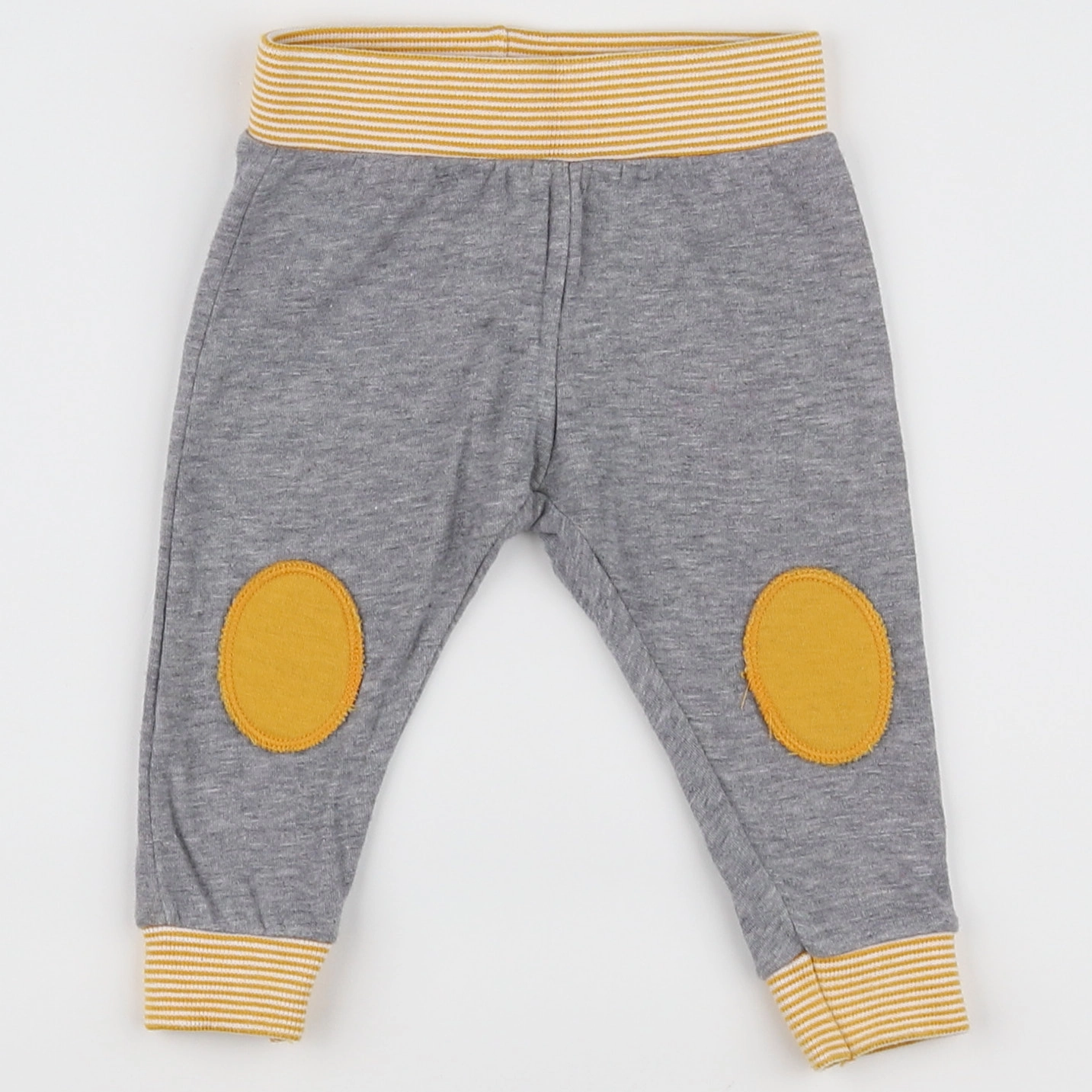 Petit Bateau - pantalon gris, jaune - 6 mois