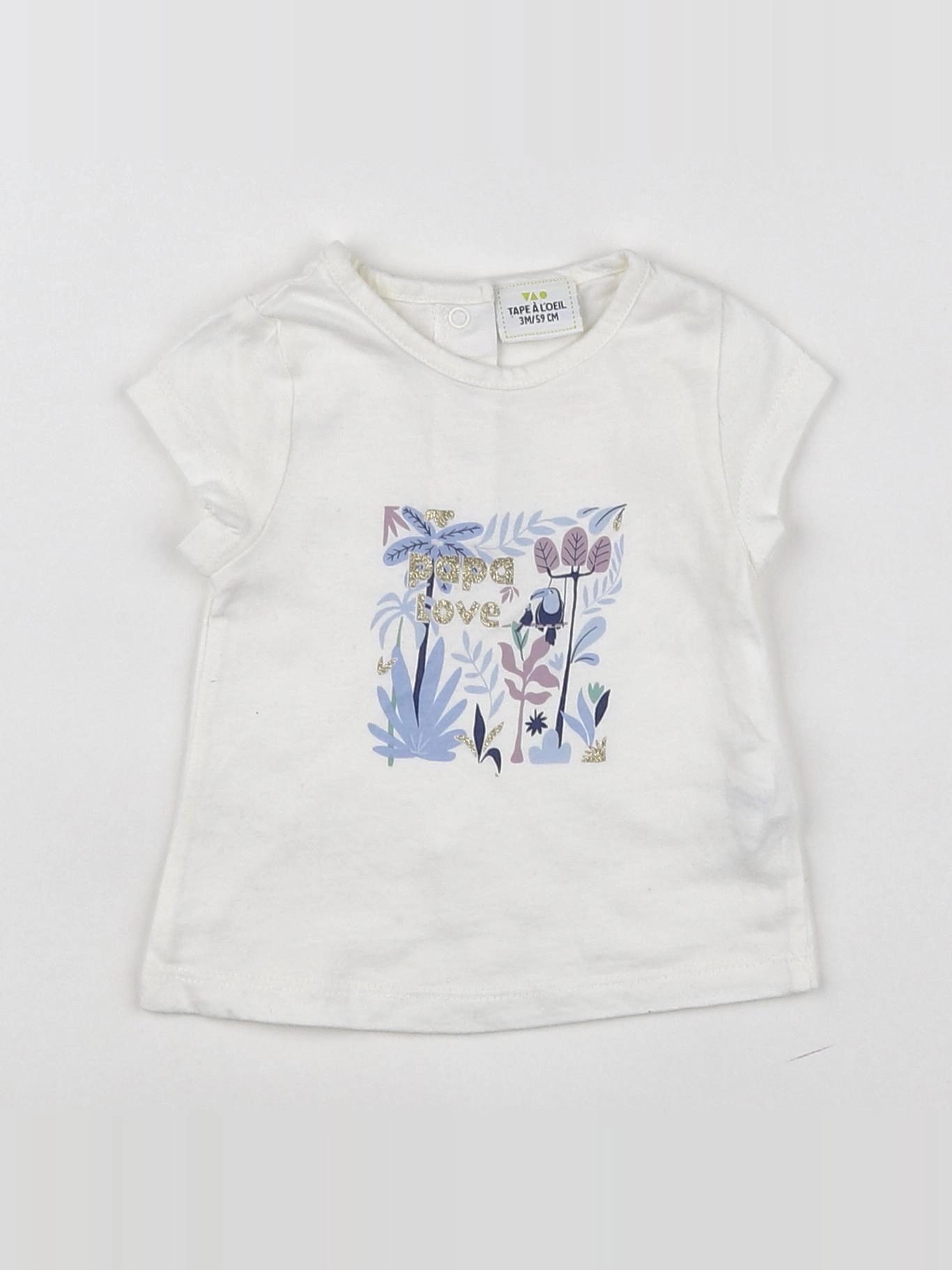 Tape à l'oeil - tee-shirt blanc - 3 mois