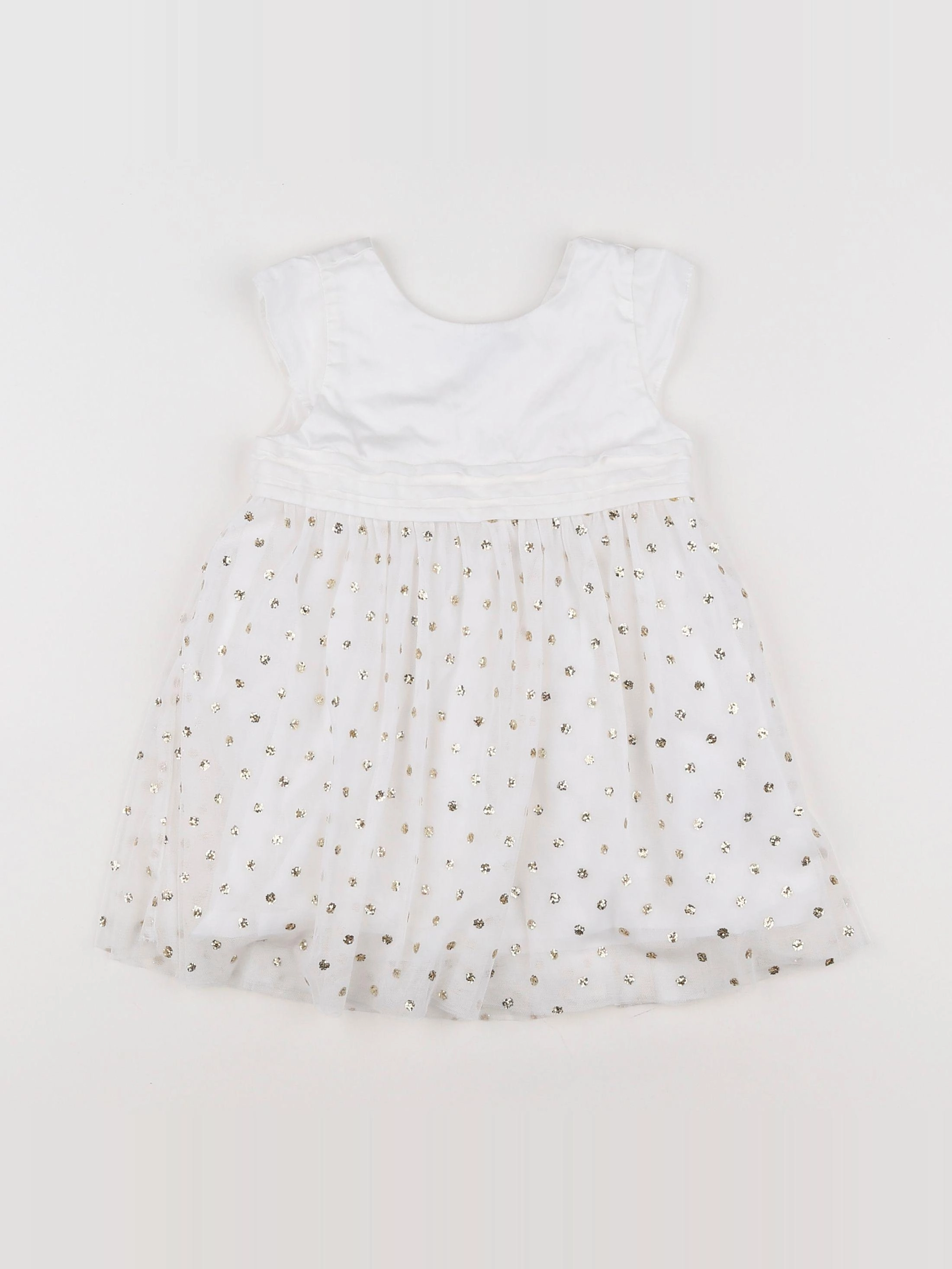 Petit Bateau - robe blanc - 18 mois