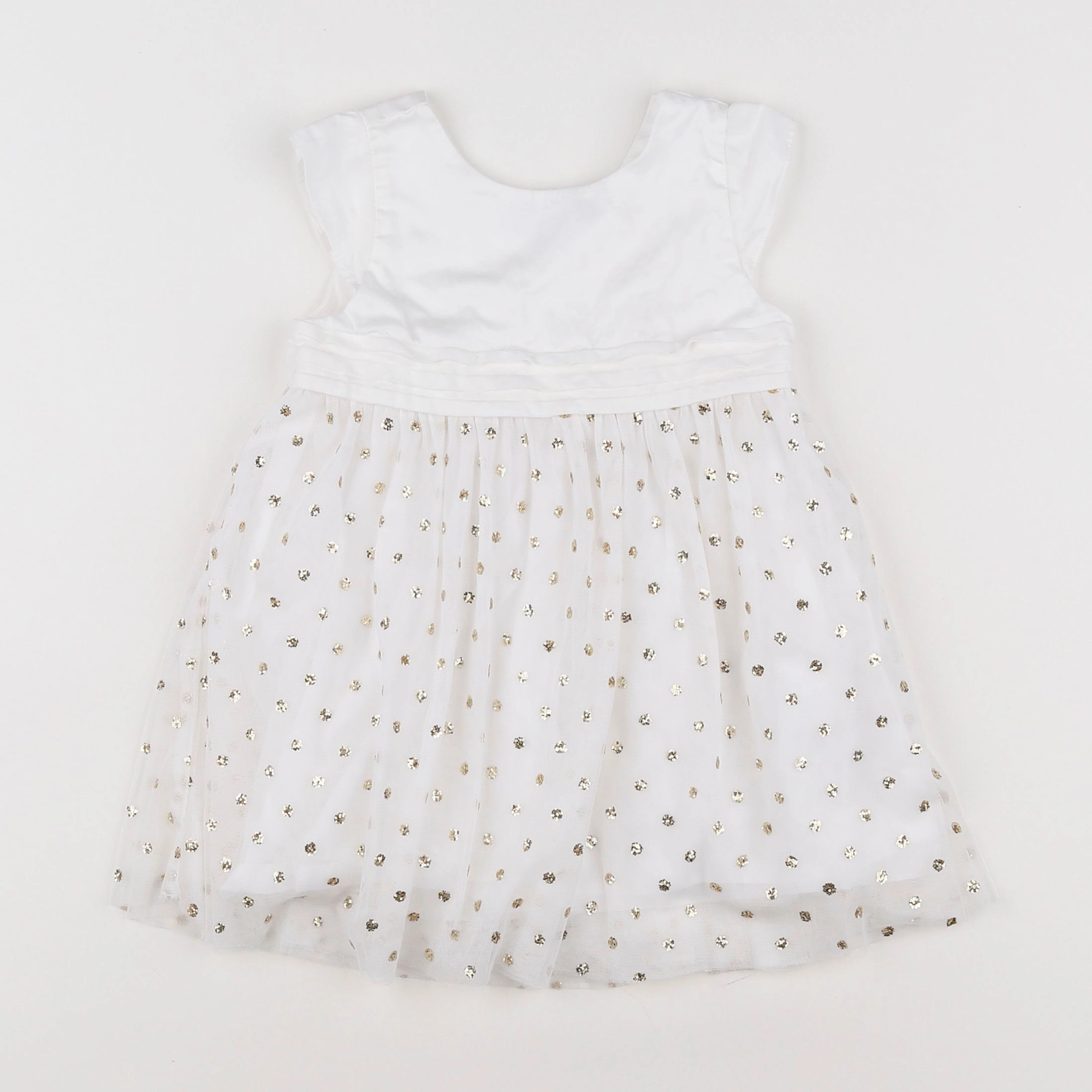 Petit Bateau - robe blanc - 18 mois