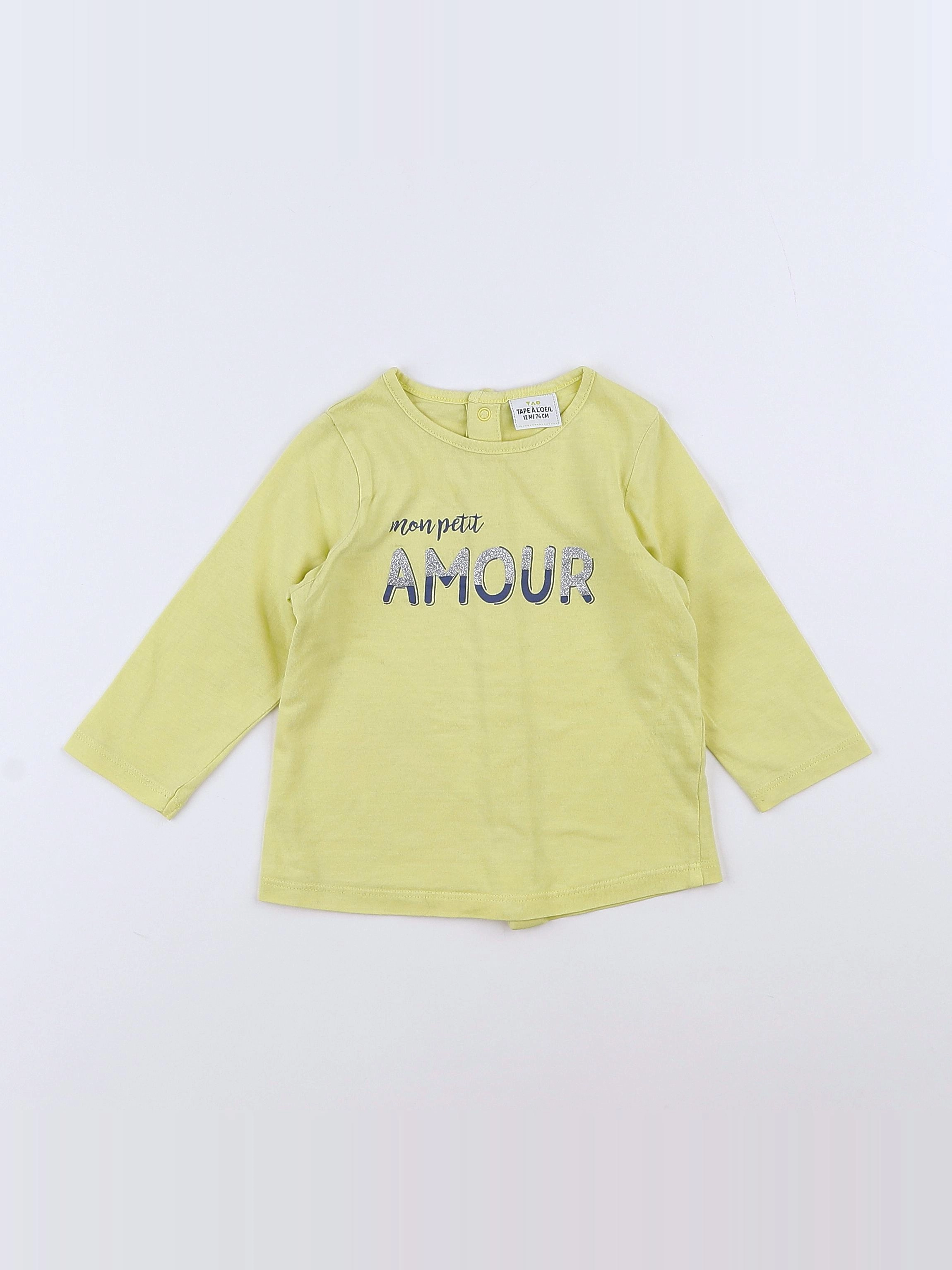 Tape à l'oeil - tee-shirt jaune, argent - 12 mois