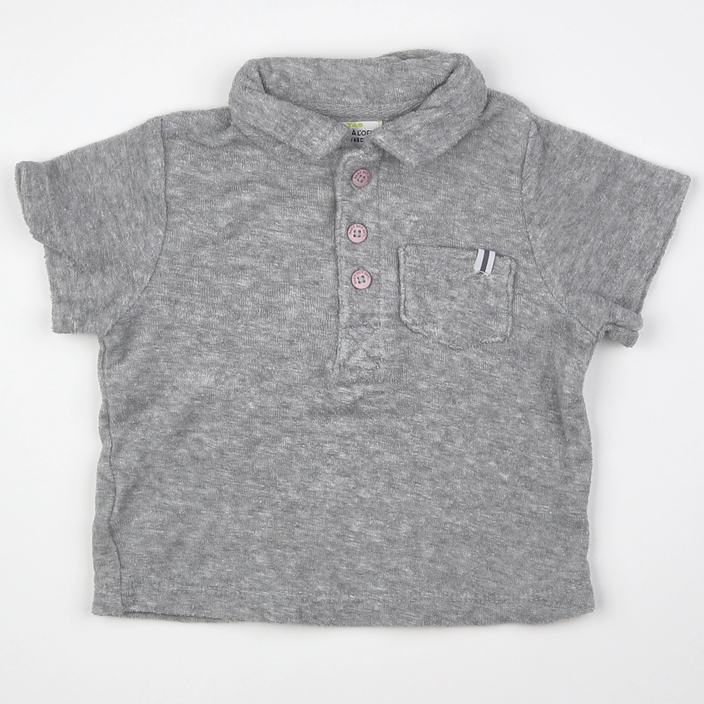 Tape à l'oeil - polo gris - 6 mois