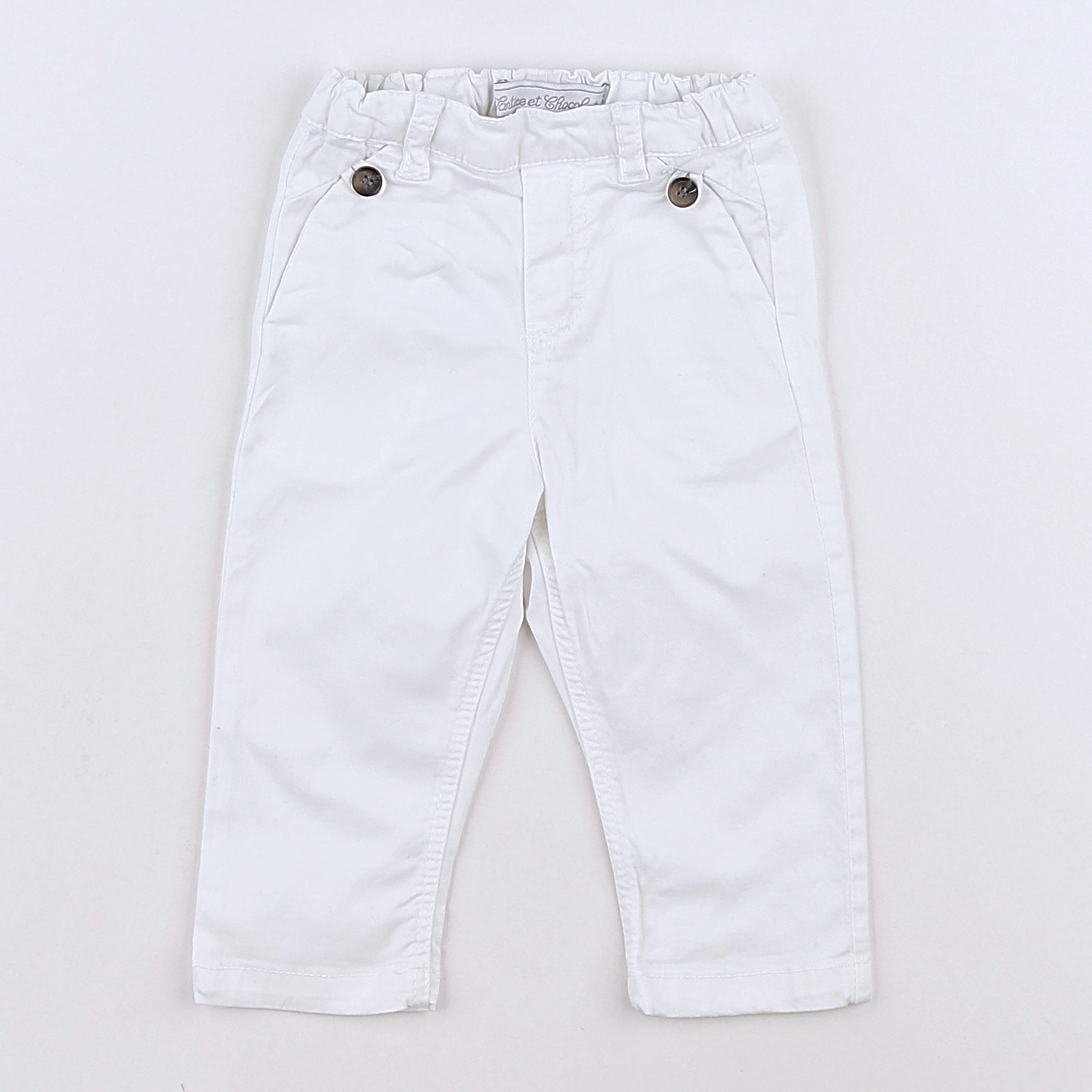 Tartine & Chocolat - pantalon blanc - 6 mois