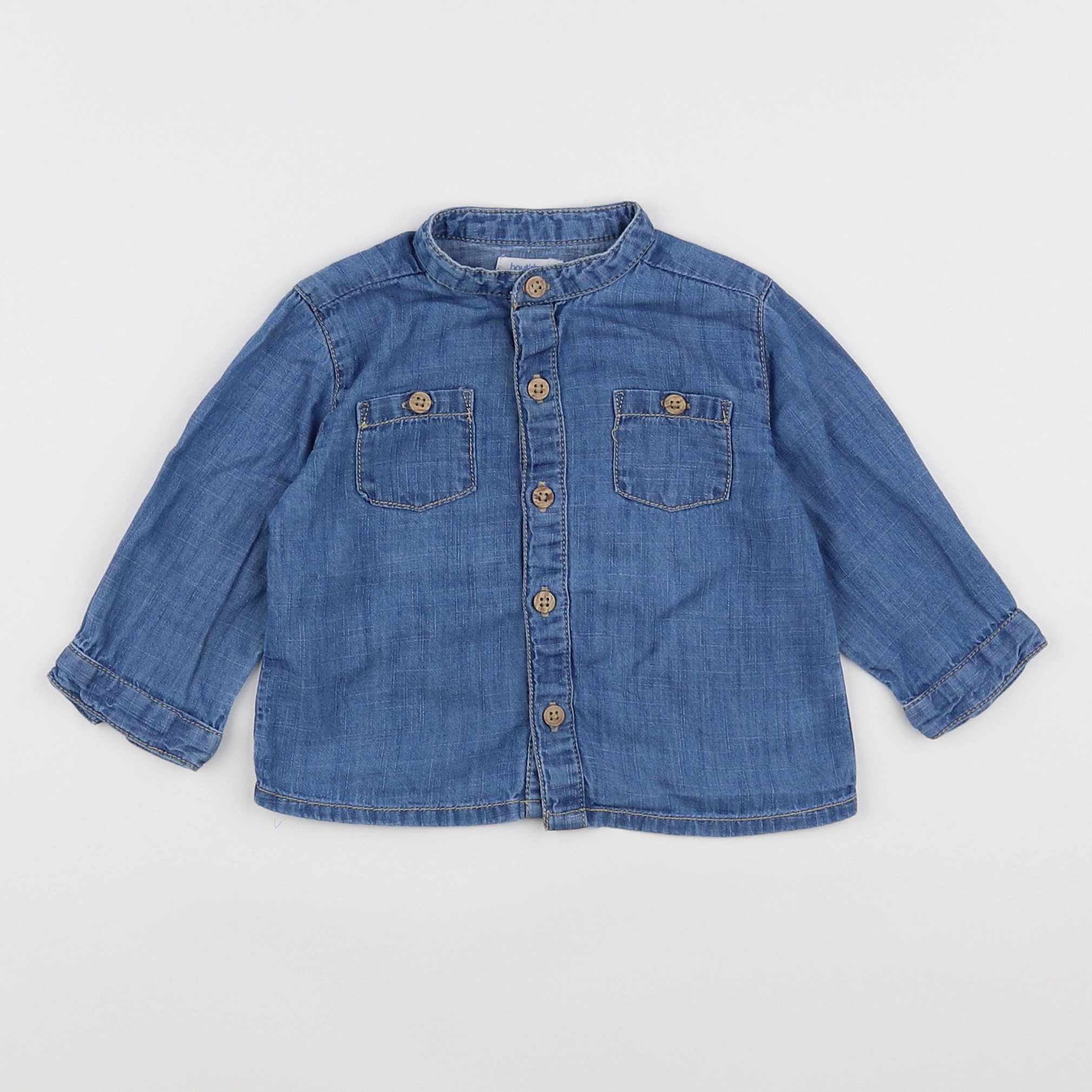 Boutchou - chemise bleu - 6 mois