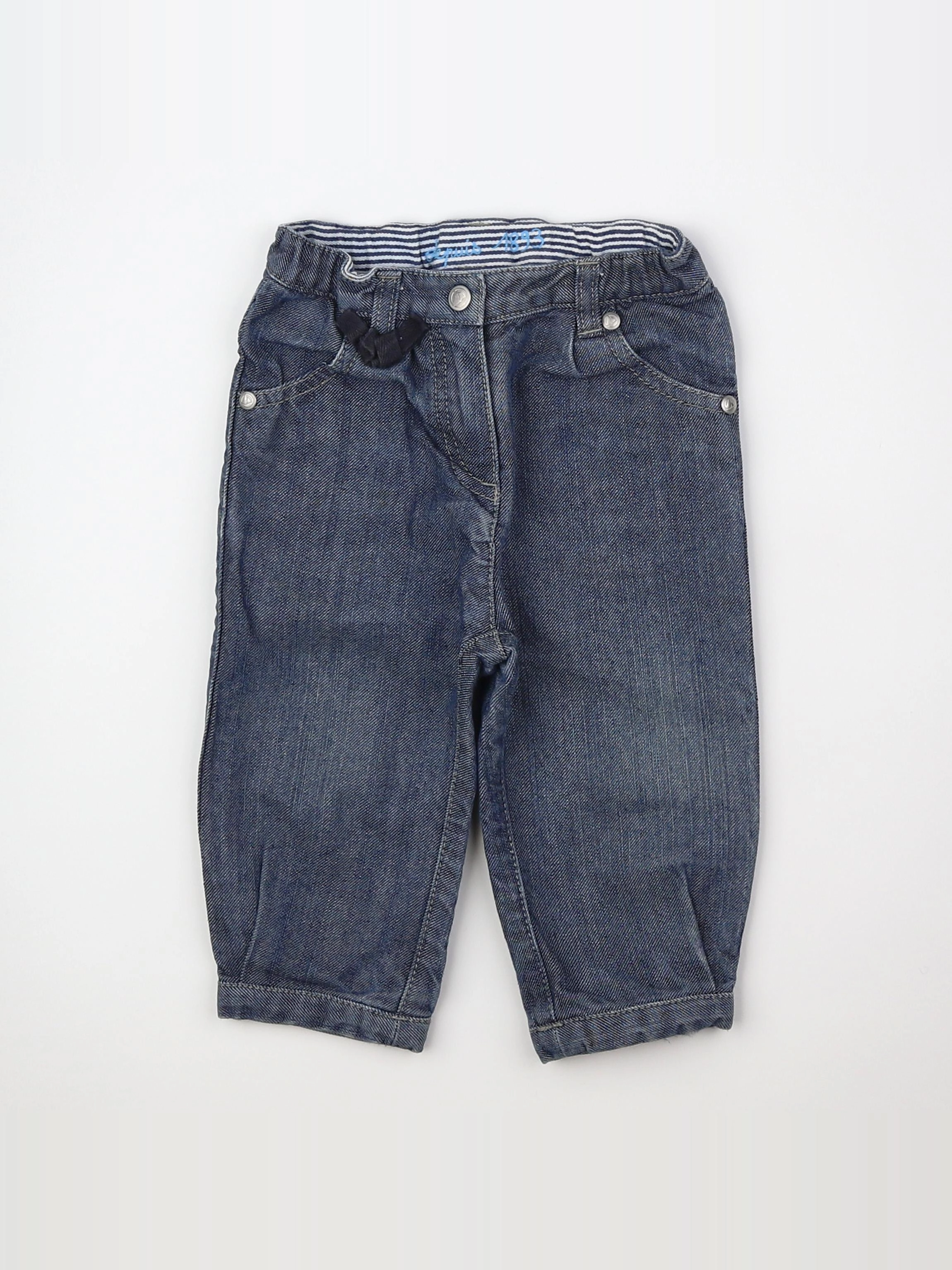 Petit Bateau - jean bleu - 12 mois