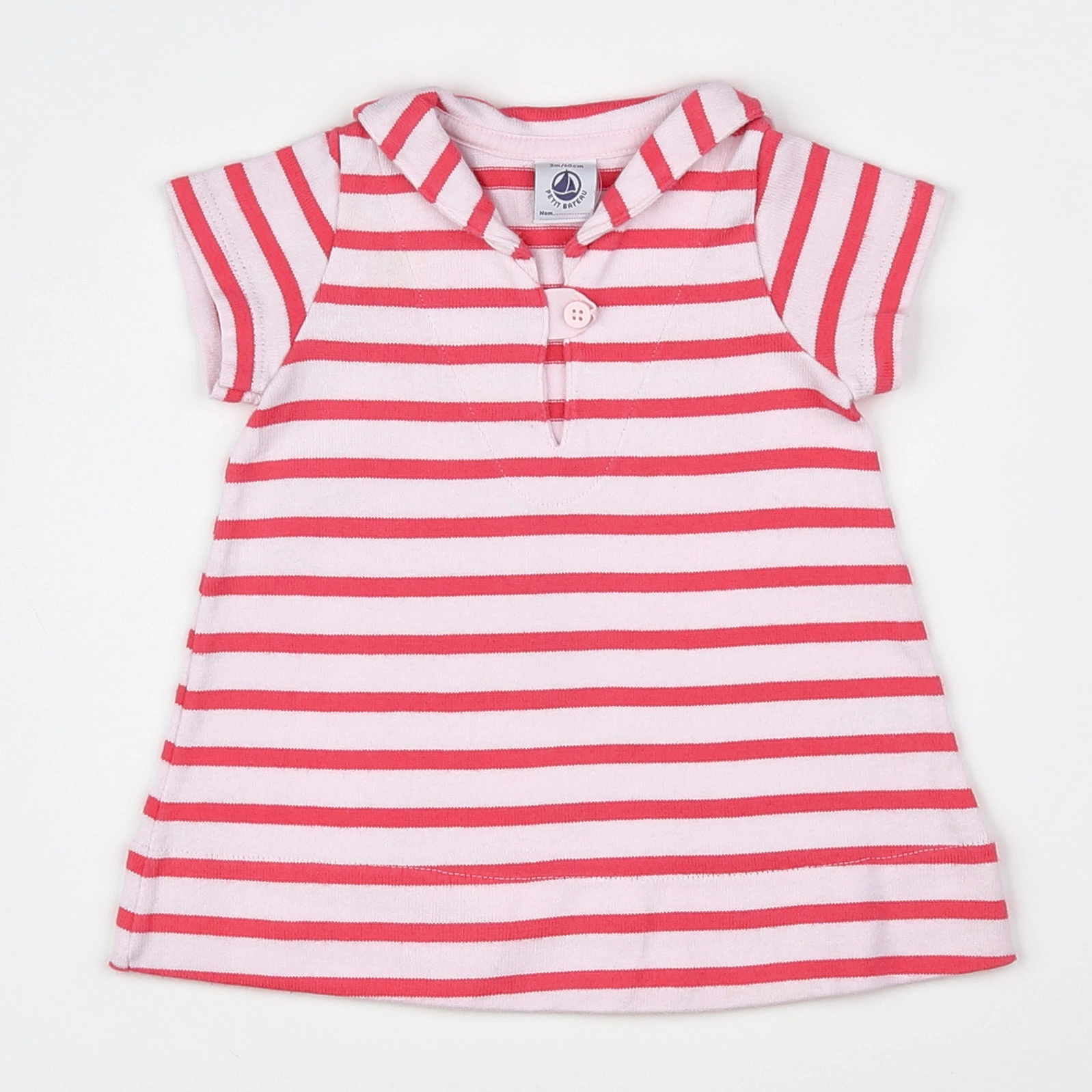 Petit Bateau - robe rose - 3 mois