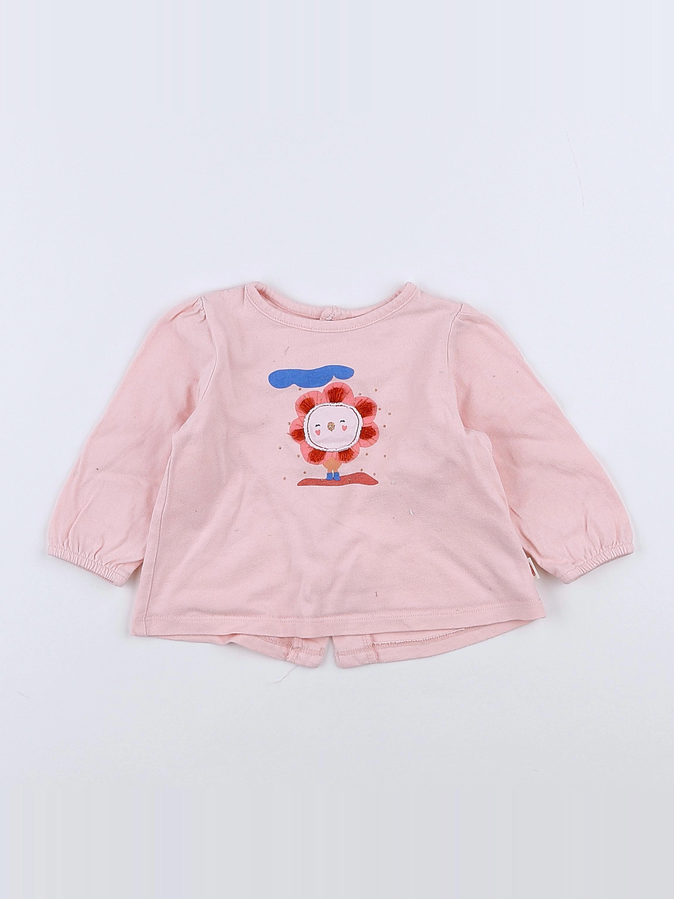 Catimini - tee-shirt rose - 9 mois