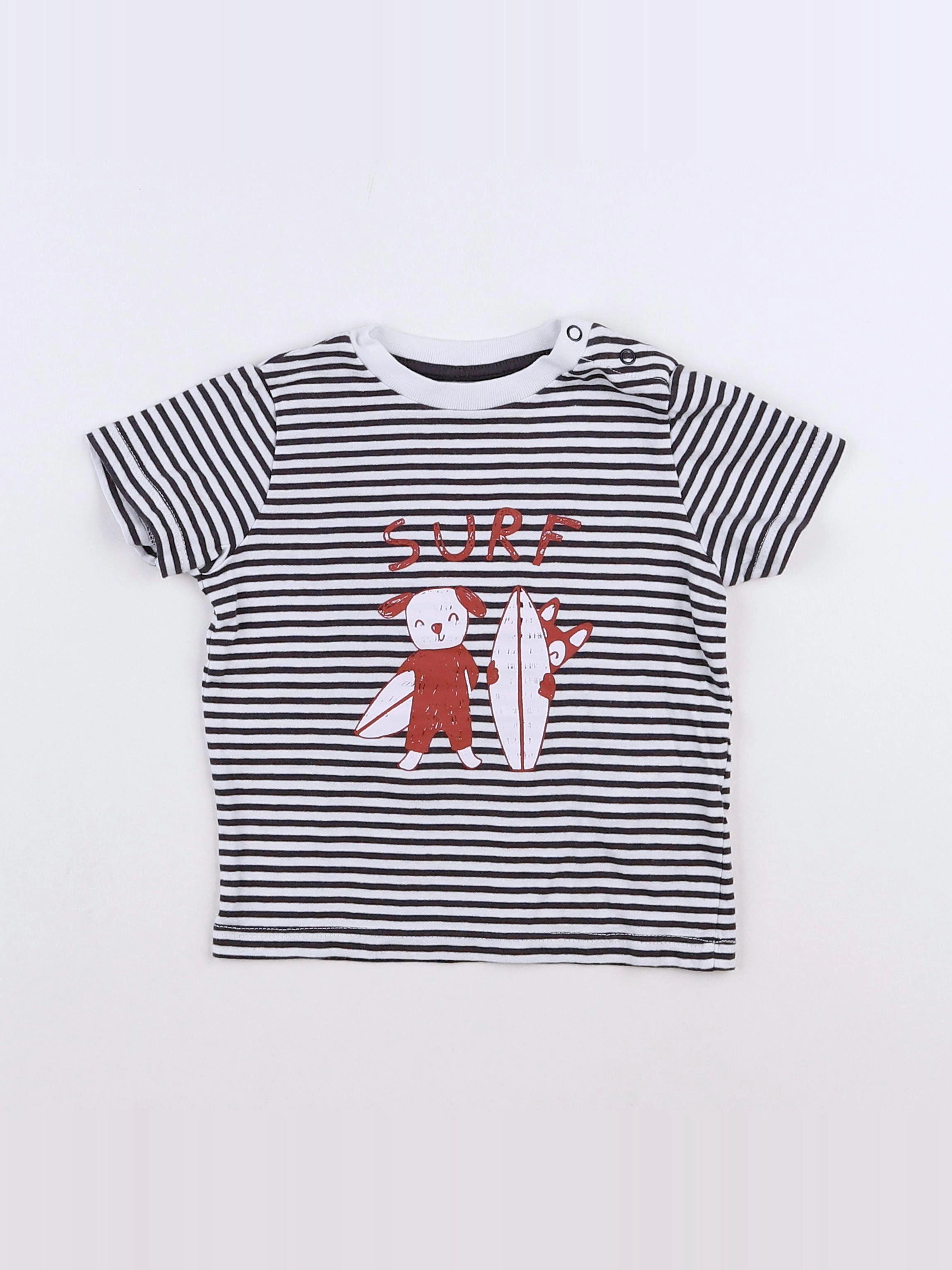 Vertbaudet - tee-shirt gris - 9 mois