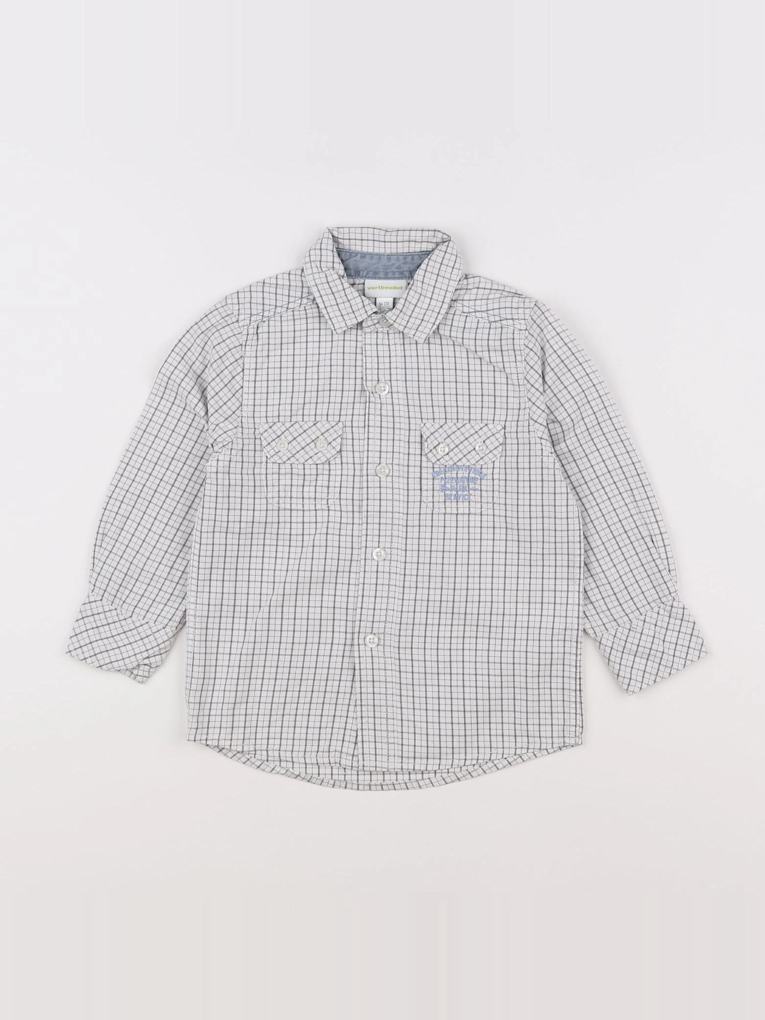 Vertbaudet - chemise gris - 3 ans