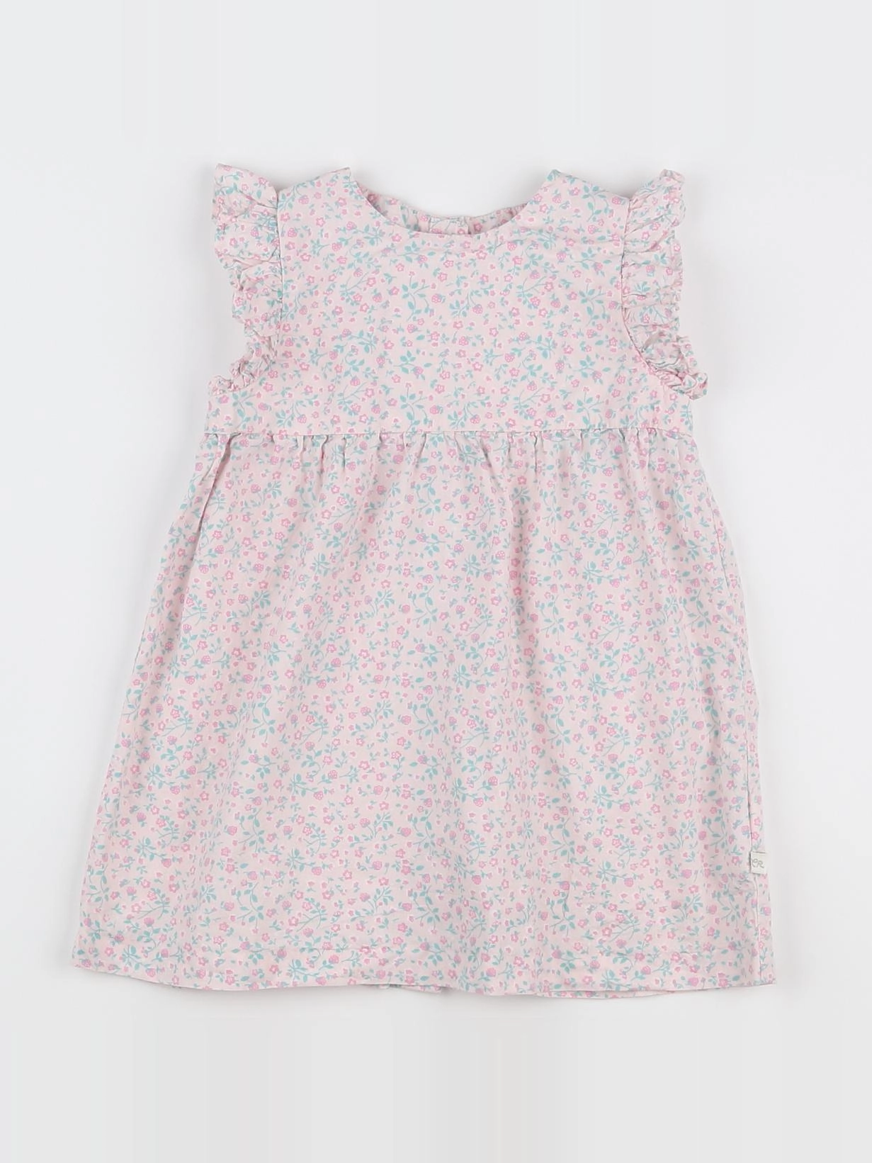 Cadet Rousselle - robe rose, vert - 18 mois