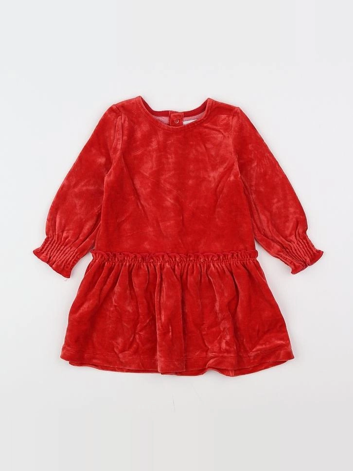 Petit Bateau - robe rouge - 18 mois