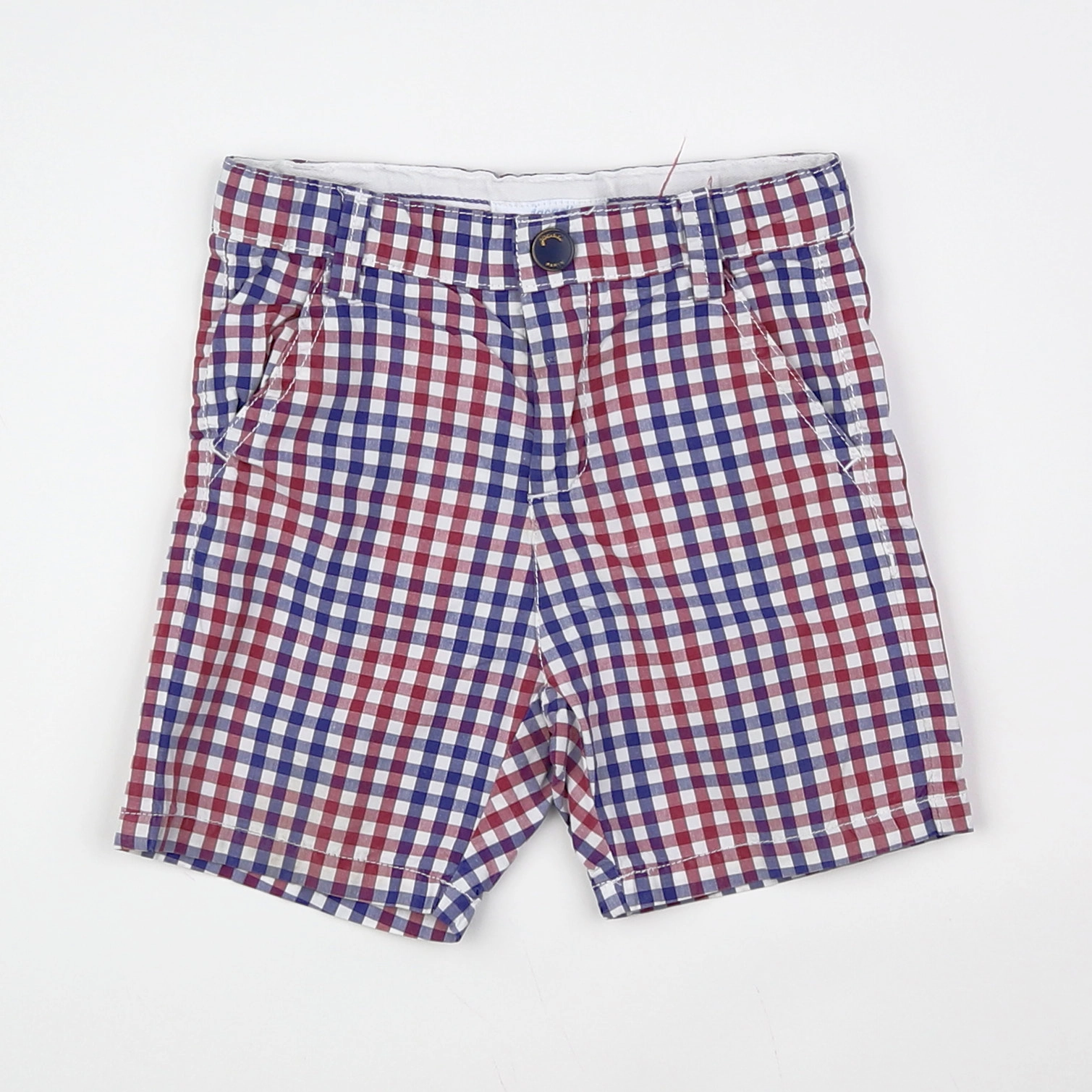 Jacadi - short bleu, rouge - 12 mois