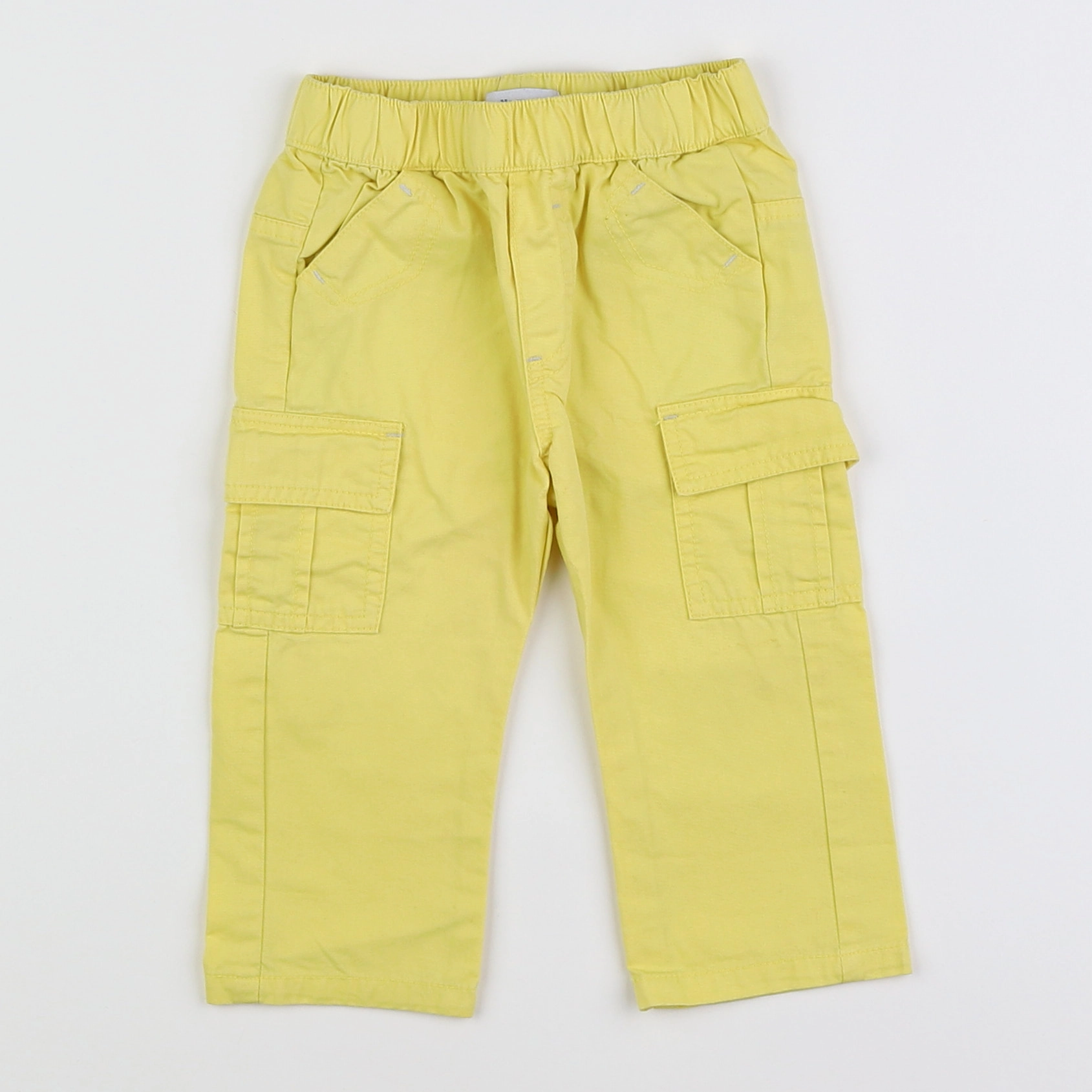 Vertbaudet - pantalon jaune - 12 mois
