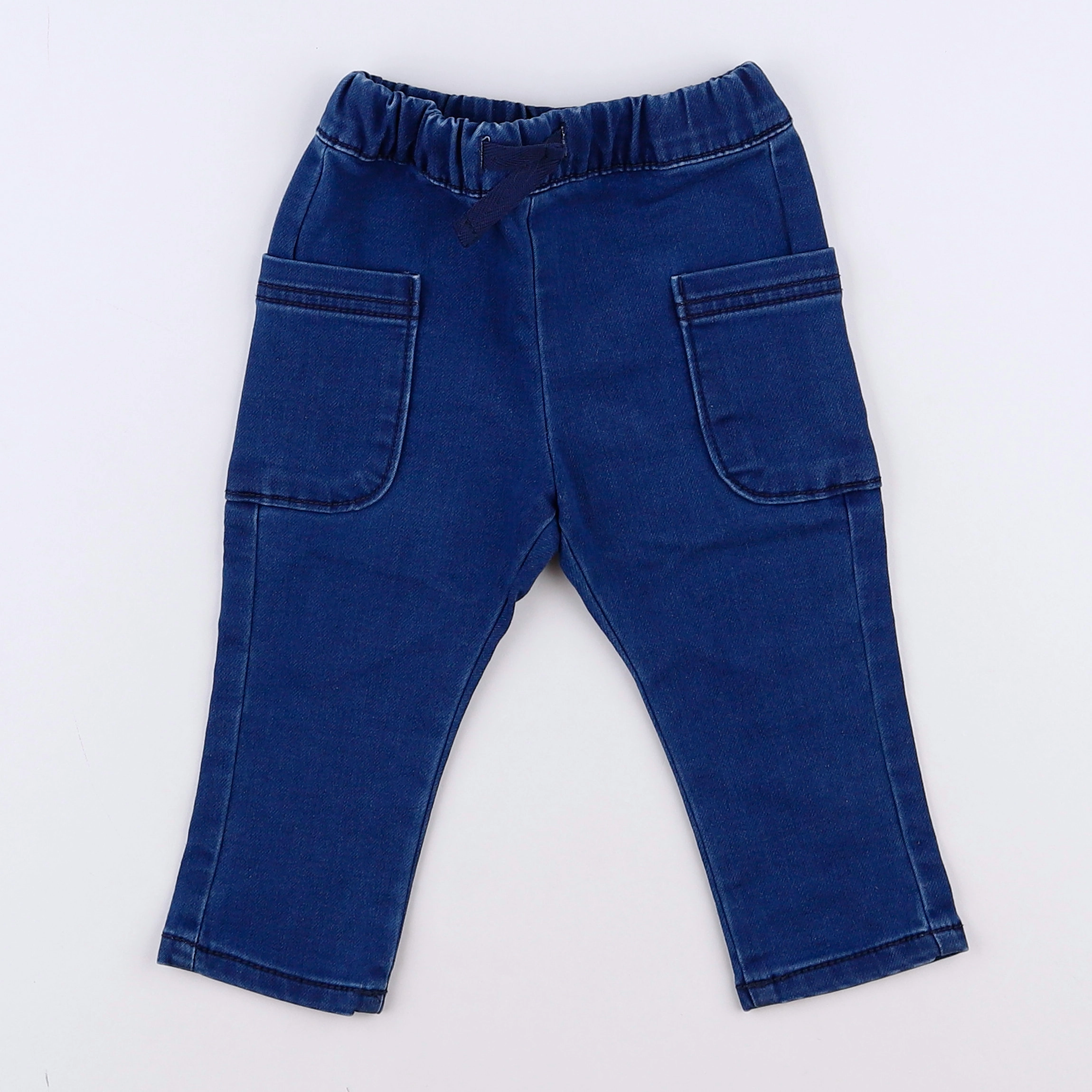 Vertbaudet - pantalon bleu - 9 mois