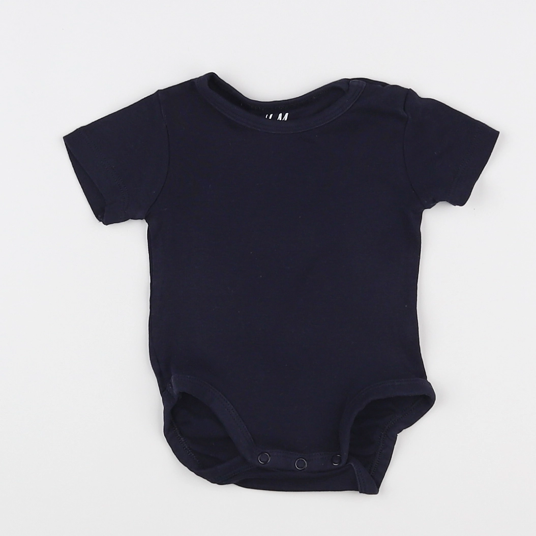H&M - body bleu - 1 mois