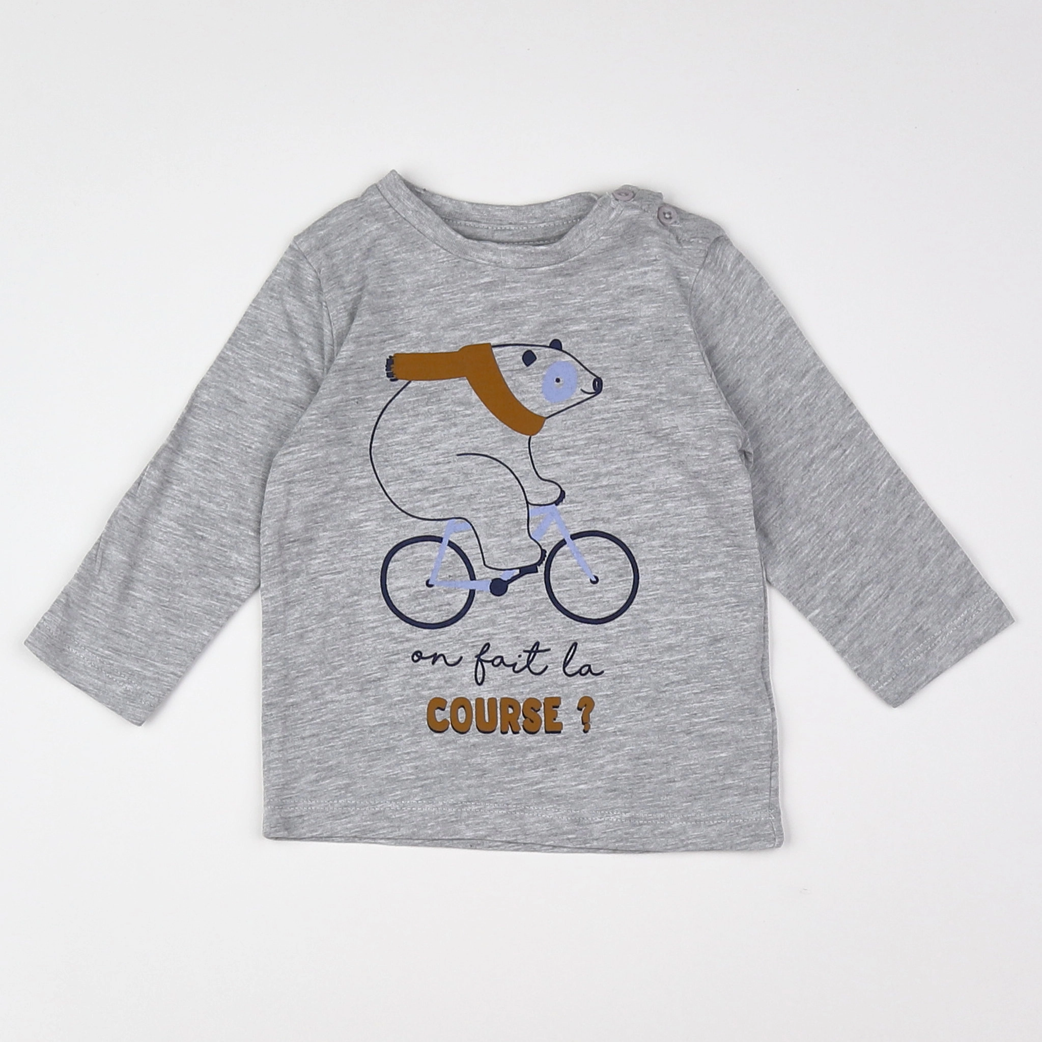Vertbaudet - tee-shirt gris - 3 mois
