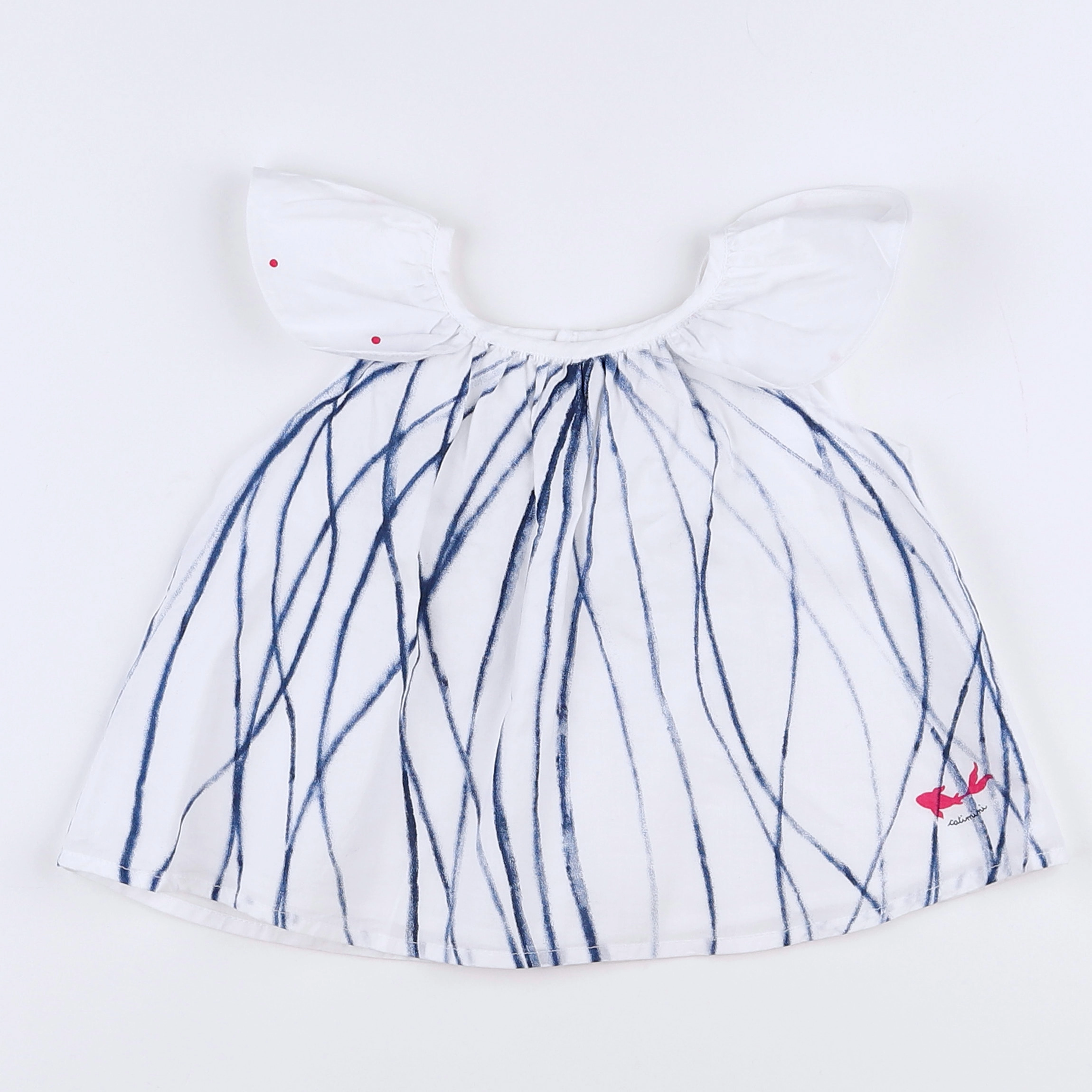 Catimini - blouse bleu, blanc - 18 mois