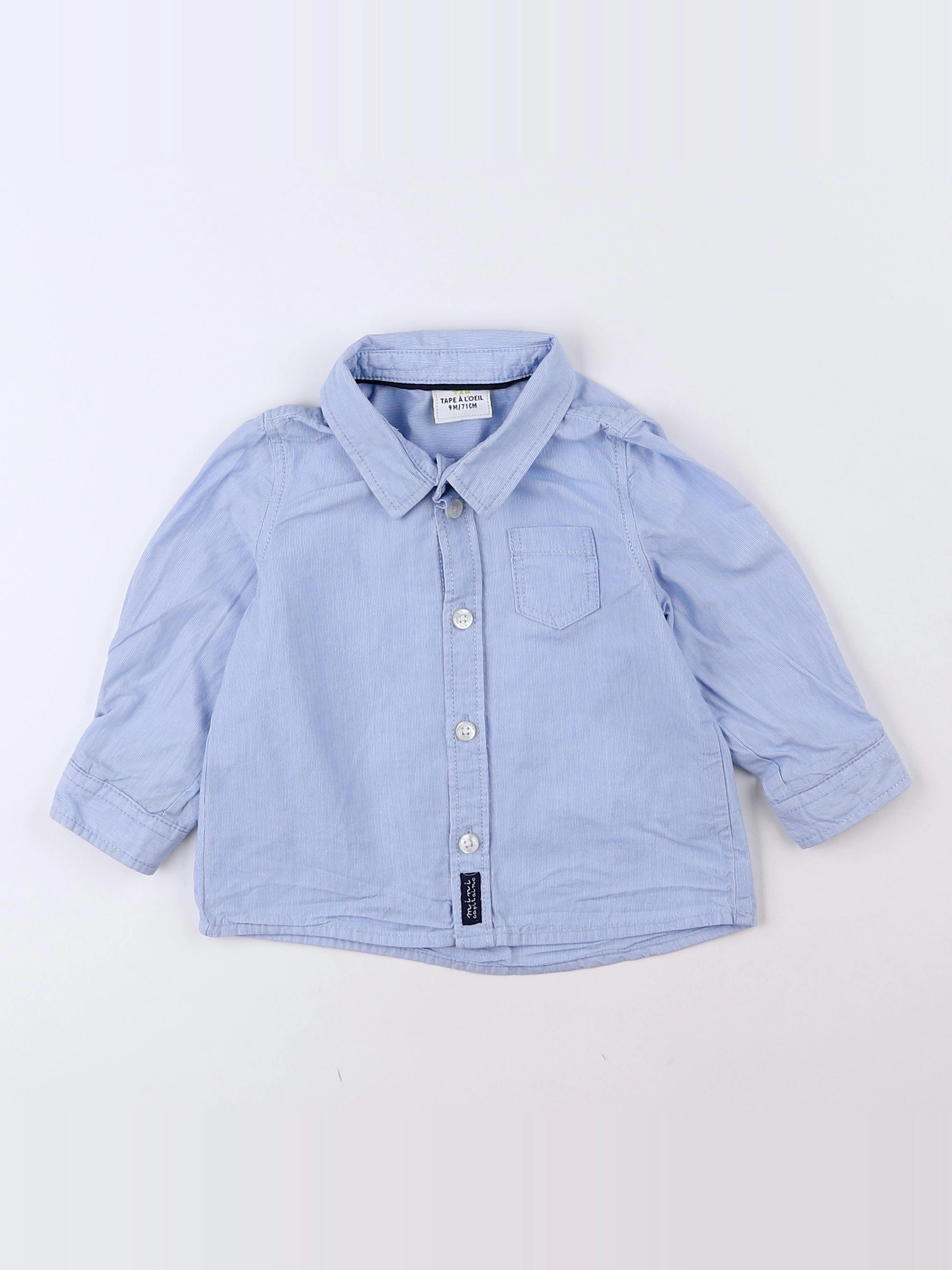 Tape à l'oeil - chemise bleu - 9 mois