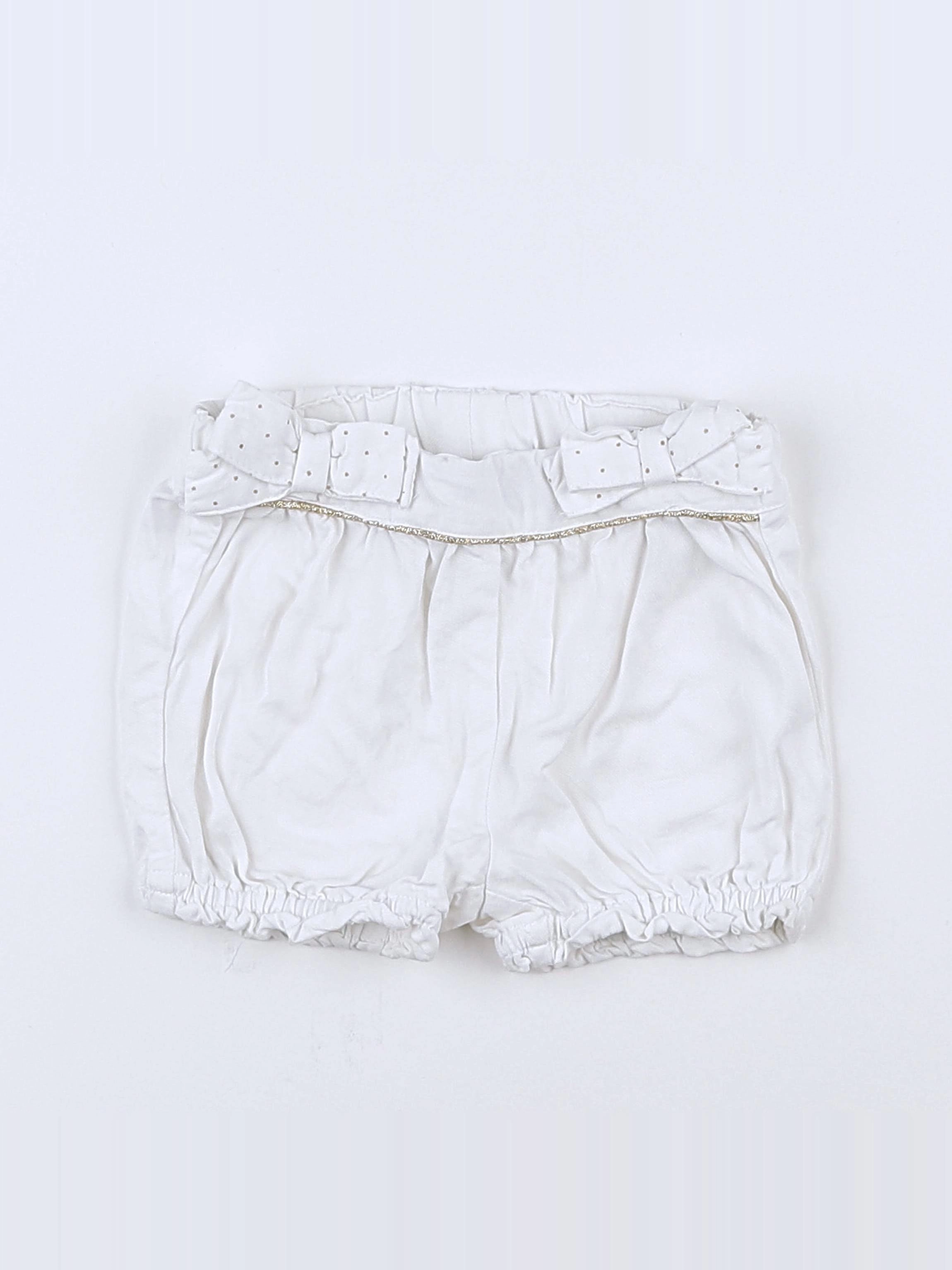 Tape à l'oeil - short blanc - 6 mois
