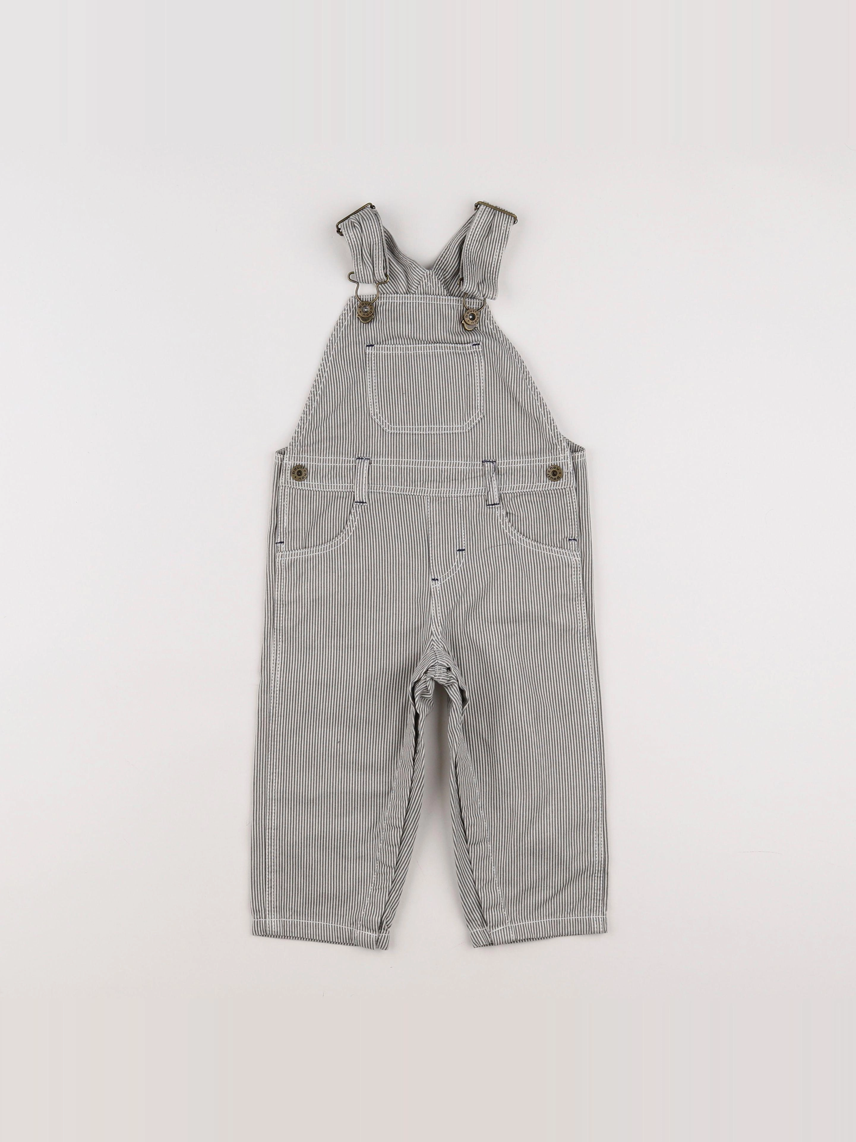 Boutchou - salopette blanc, bleu - 12 mois