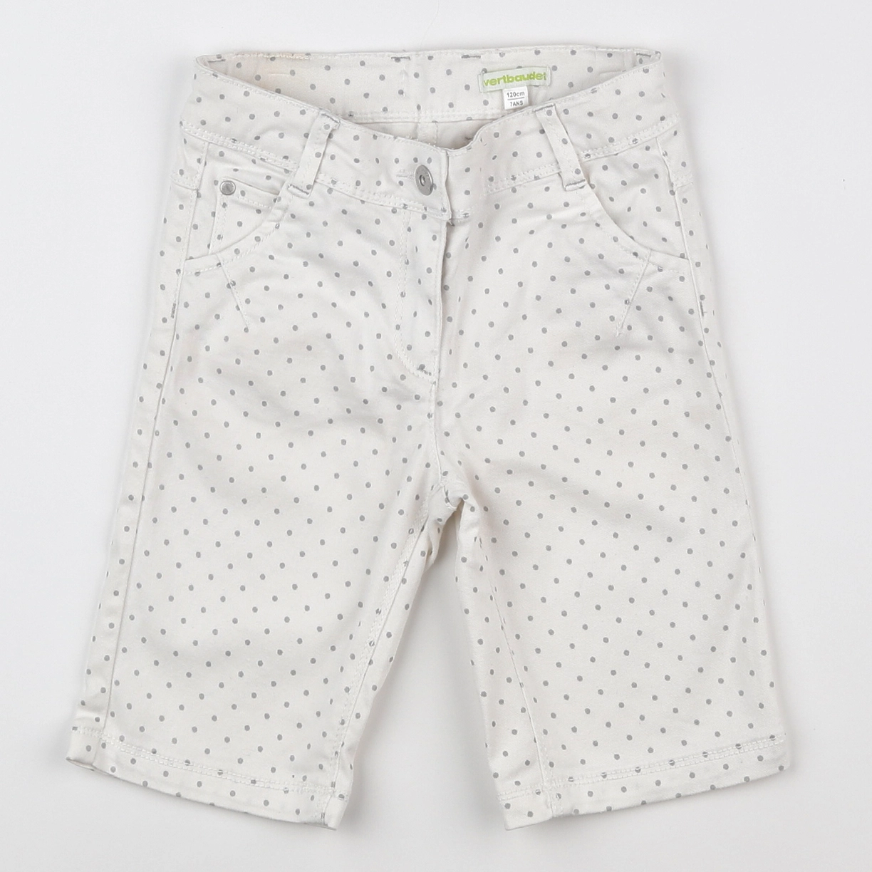 Vertbaudet - short blanc - 7 ans