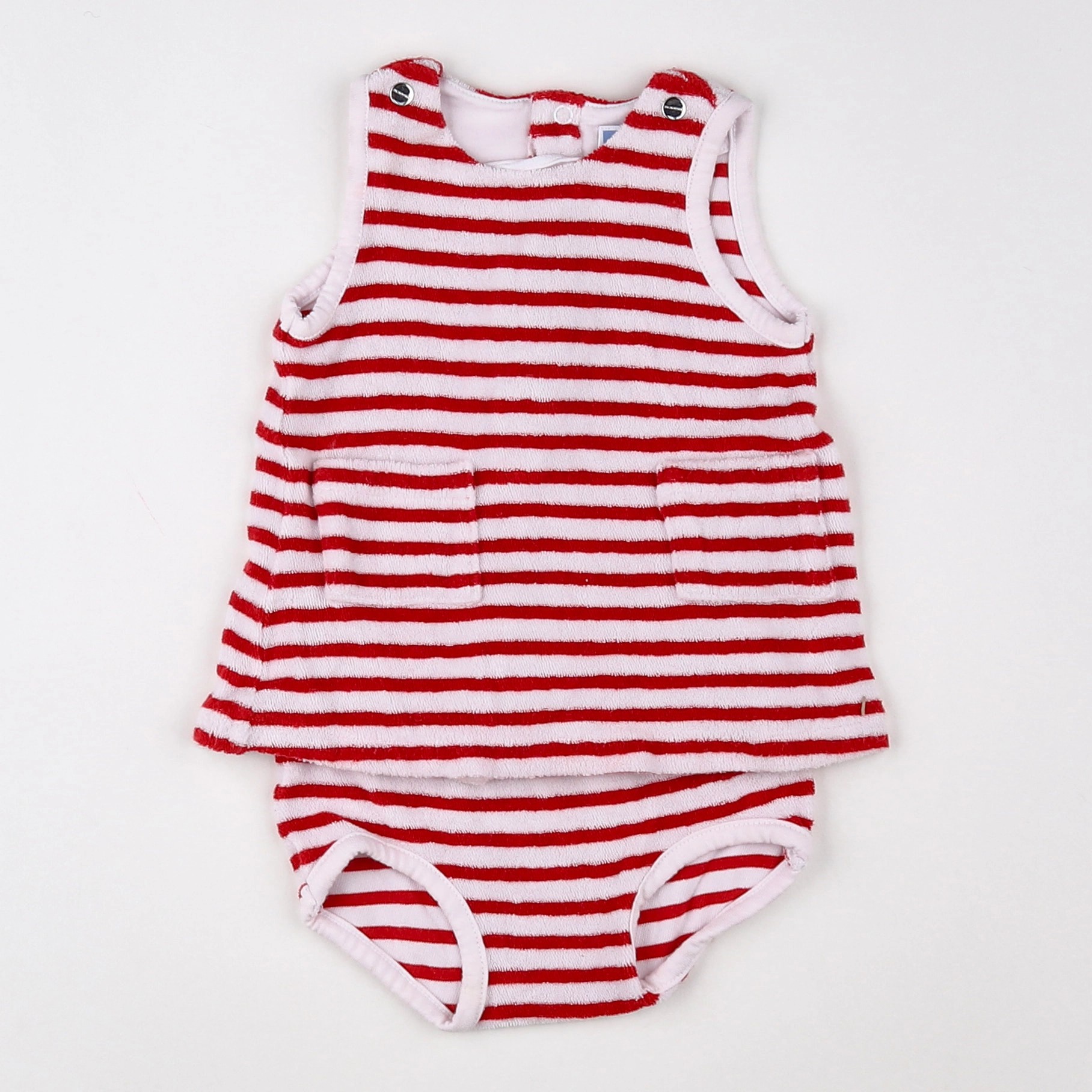 Jacadi - ensemble blanc, rouge - 3 mois