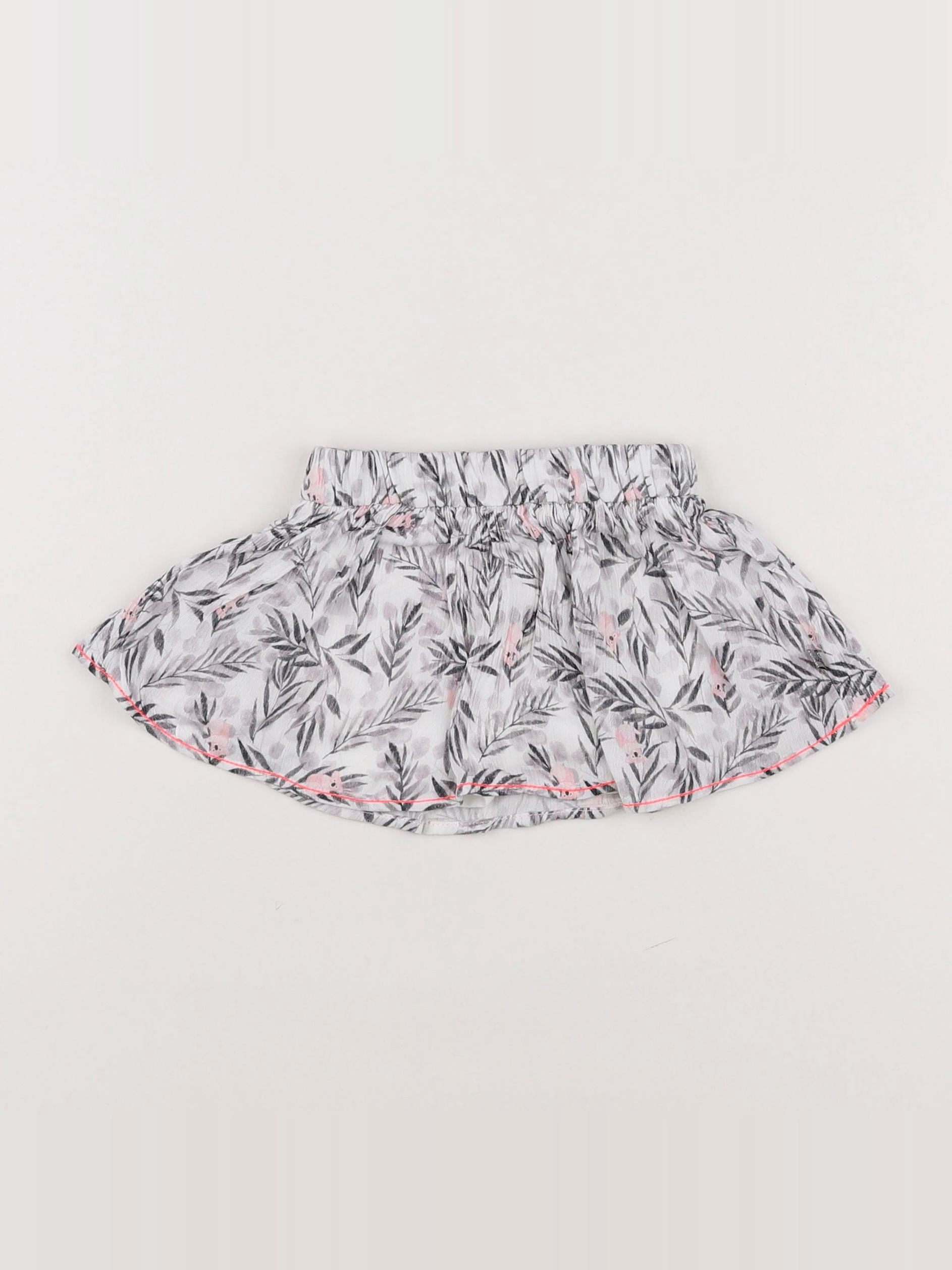 IKKS - jupe short blanc, gris - 9 mois