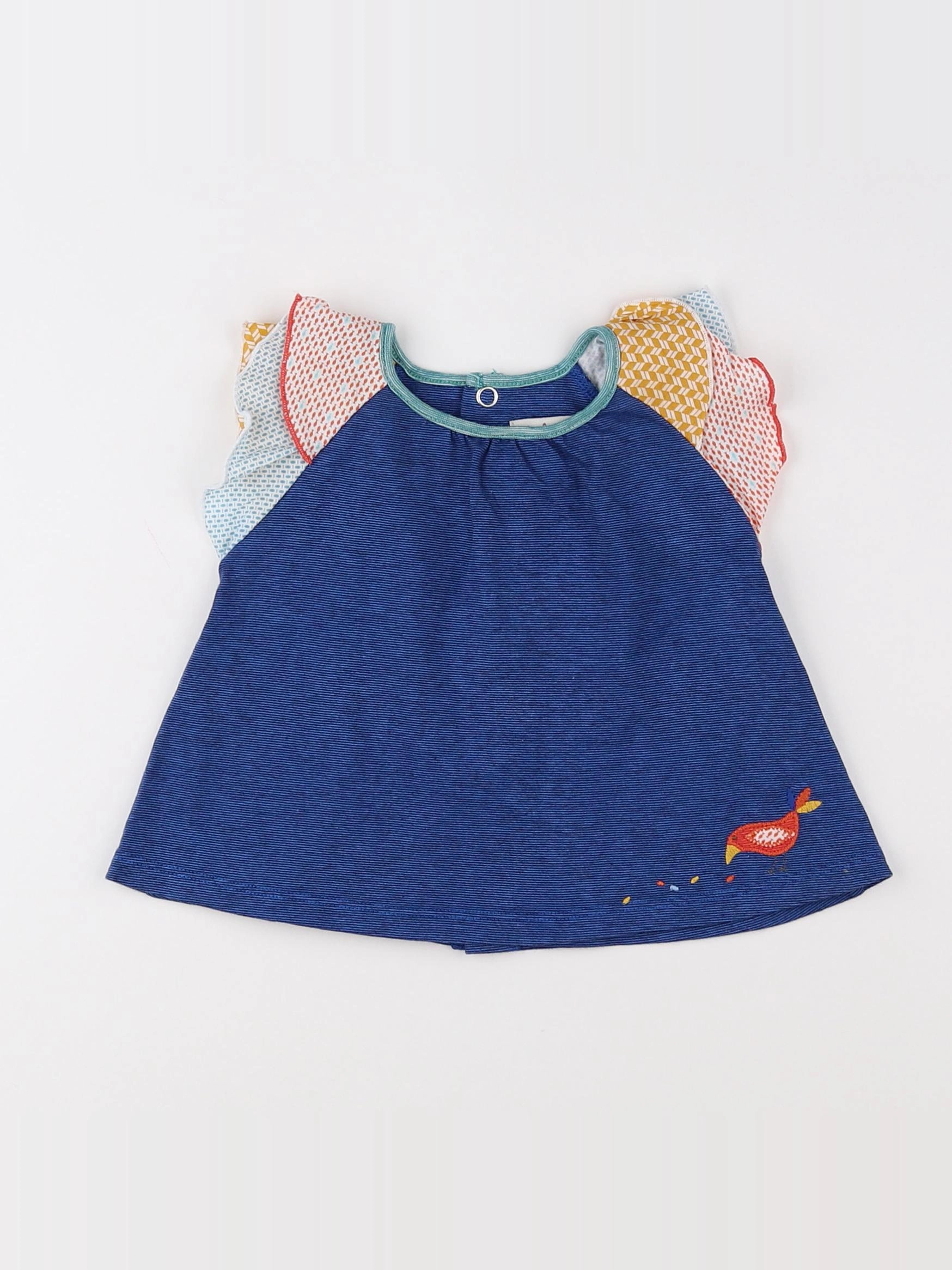 Moulin Roty - robe bleu, multicolore - 3 mois