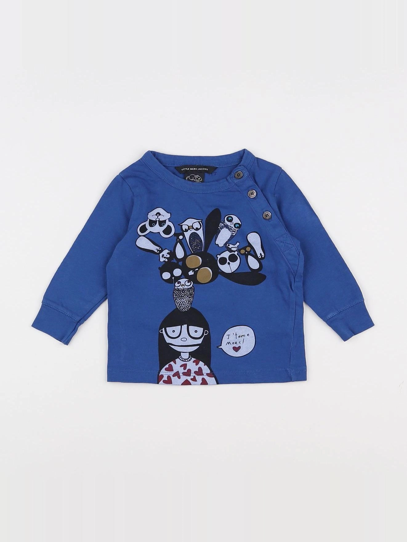 Little marc jacobs - tee-shirt bleu - 6 mois