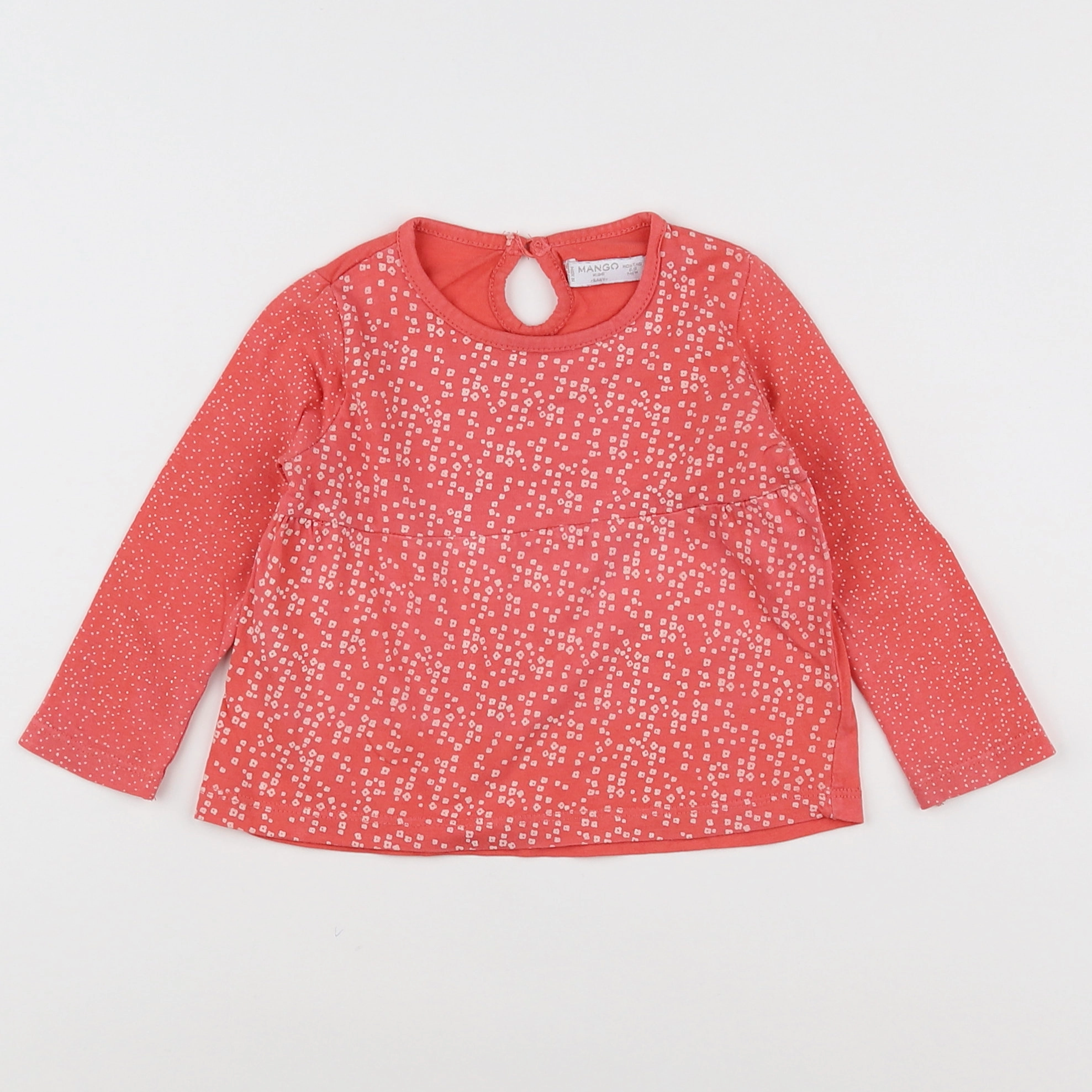 Mango - tee-shirt rose - 6/9 mois