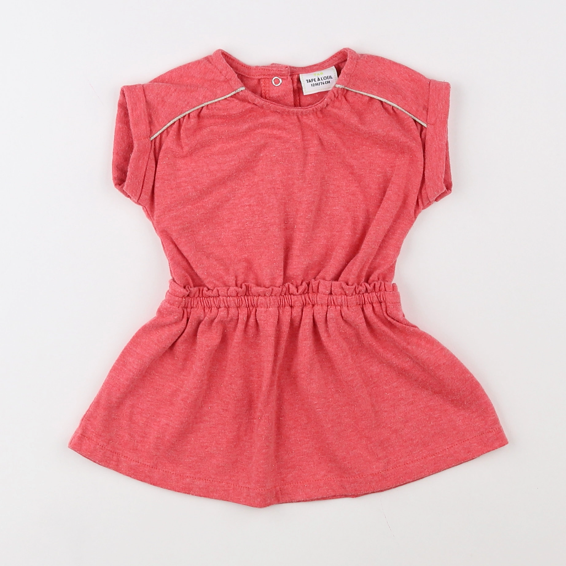 Tape à l'oeil - robe rose, or - 12 mois