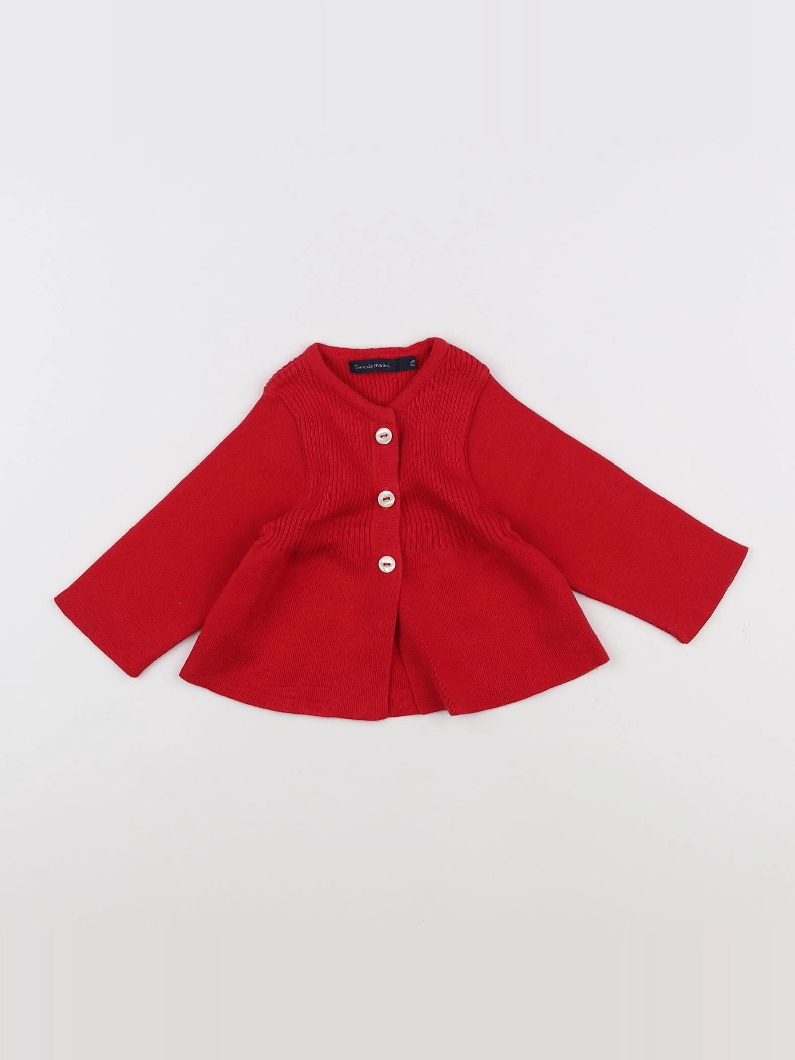 Terre de marins - gilet rouge - 6 mois