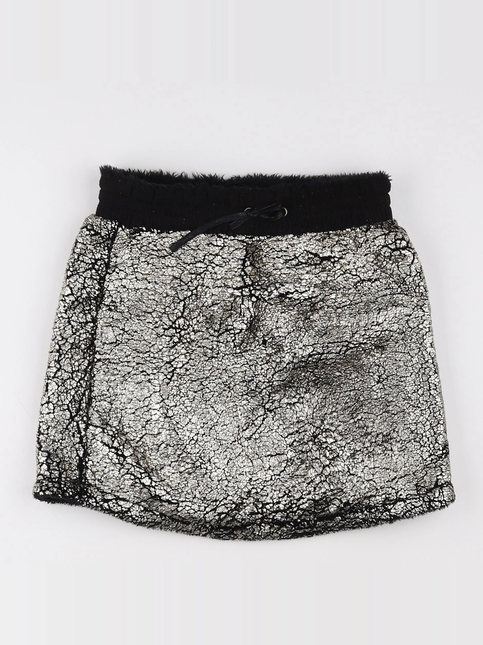 Little Eleven Paris - jupe argent, noir - 8 ans